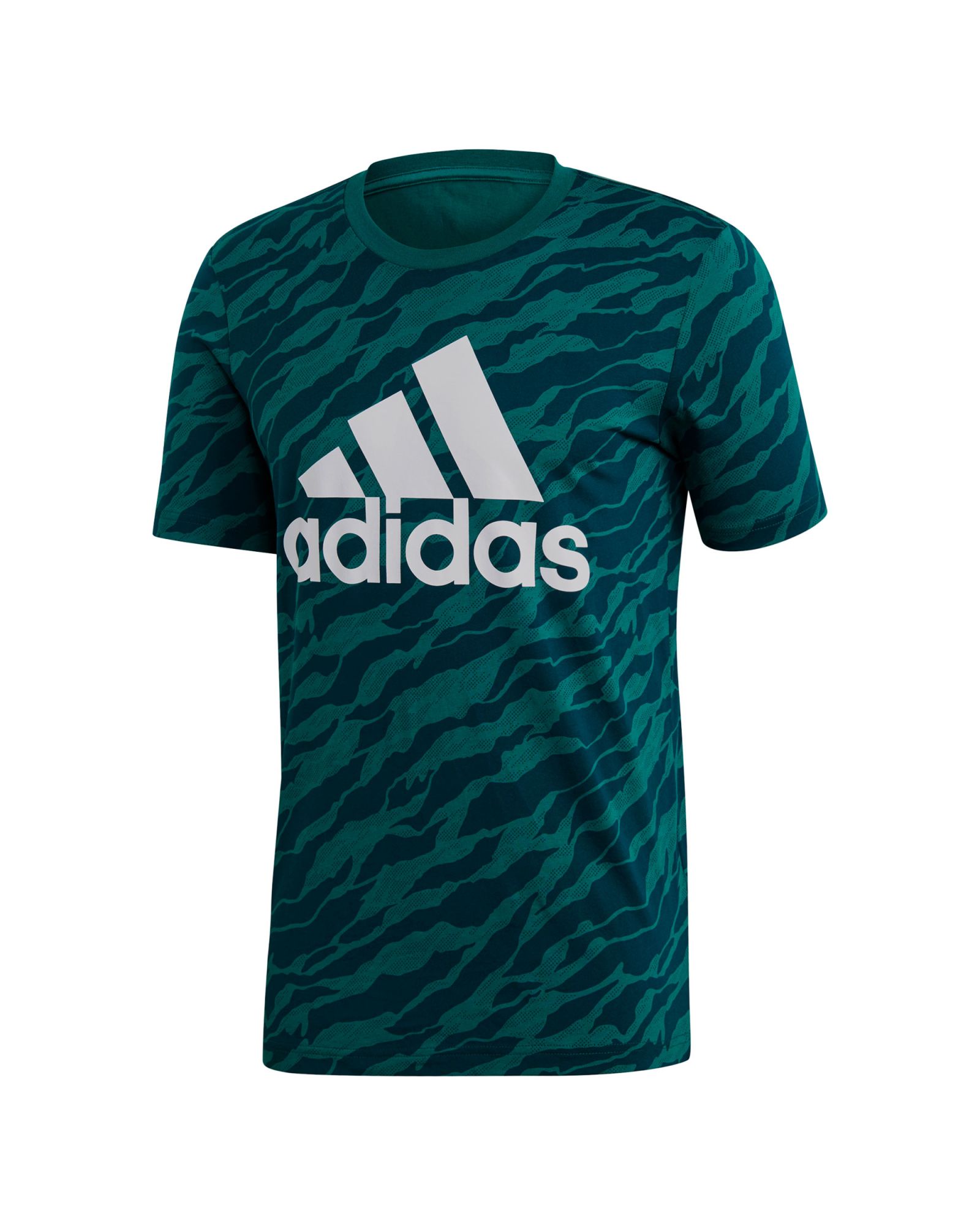 Camiseta Essentials Allover Print Verde - Fútbol Factory