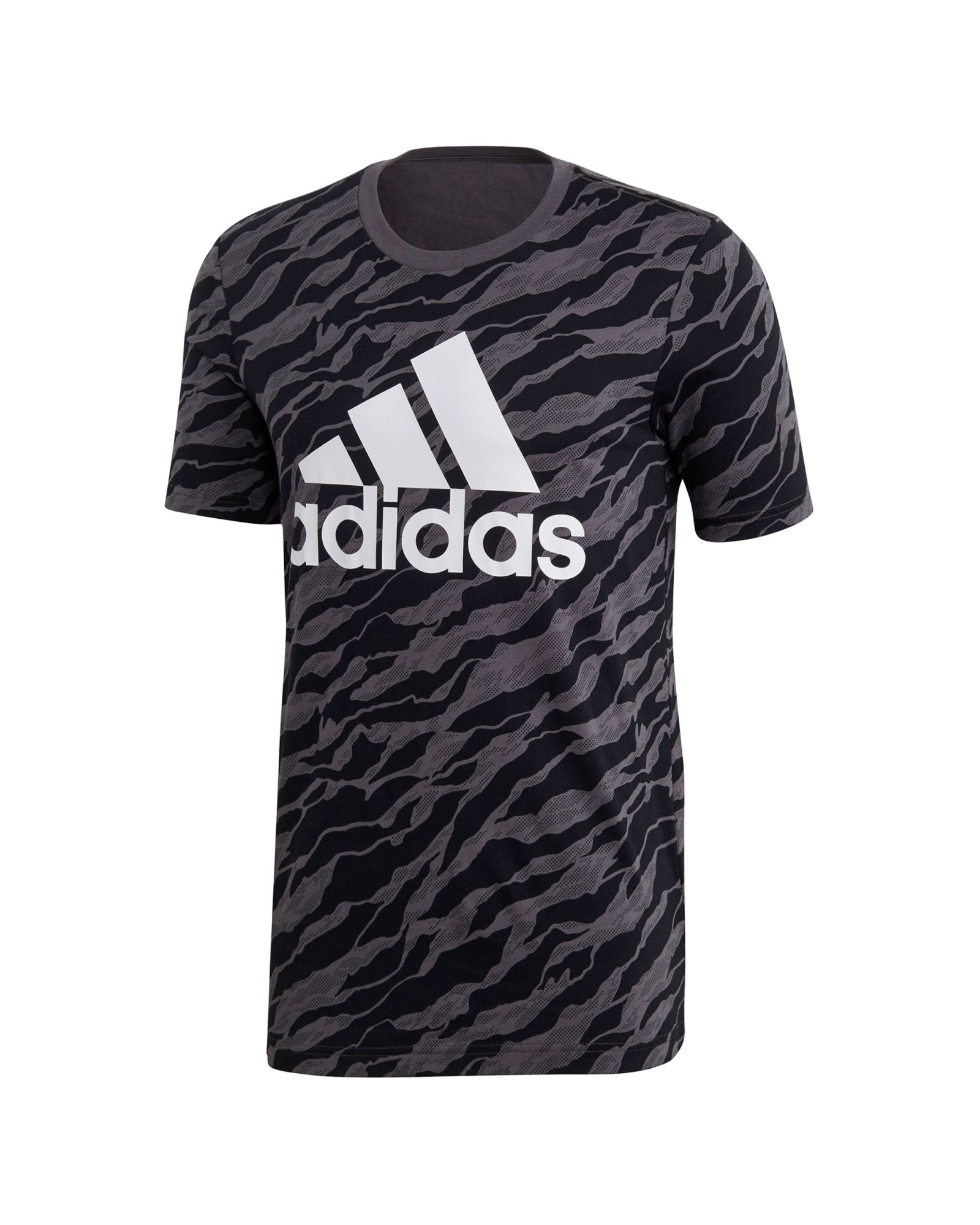 Camiseta Essentials Allover Print Negro - Fútbol Factory