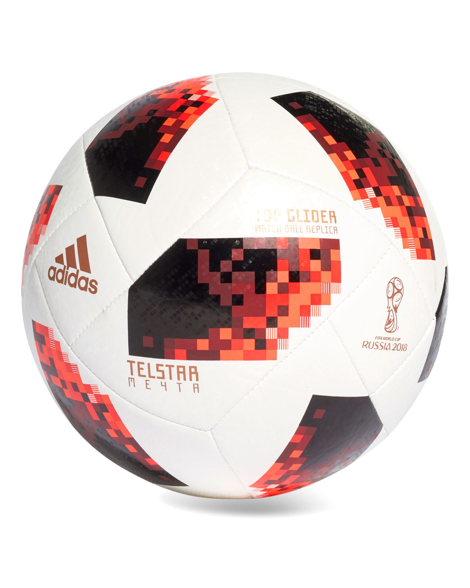 Balón de fútbol 7 Telstar Mechta Top Glider Mundial 2018 Blanco Rojo - Fútbol Factory