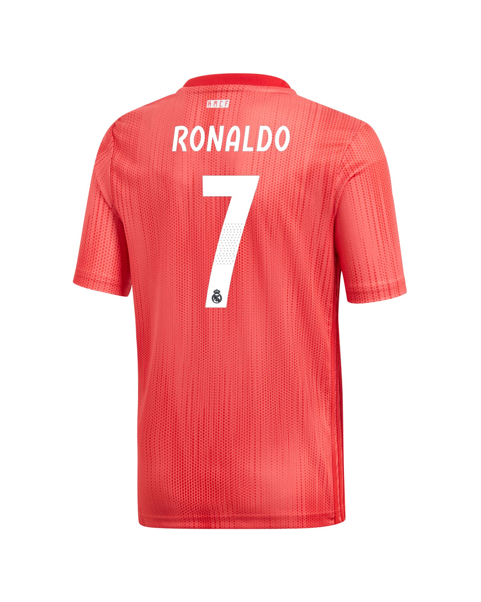 Camiseta 3ª Real Madrid 2018/2019 Ronaldo Junior Coral - Fútbol Factory