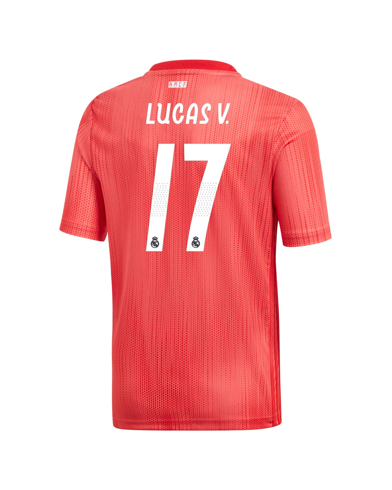 Camiseta 3ª Real Madrid 2018/2019 Lucas Vázquez Junior Coral - Fútbol Factory