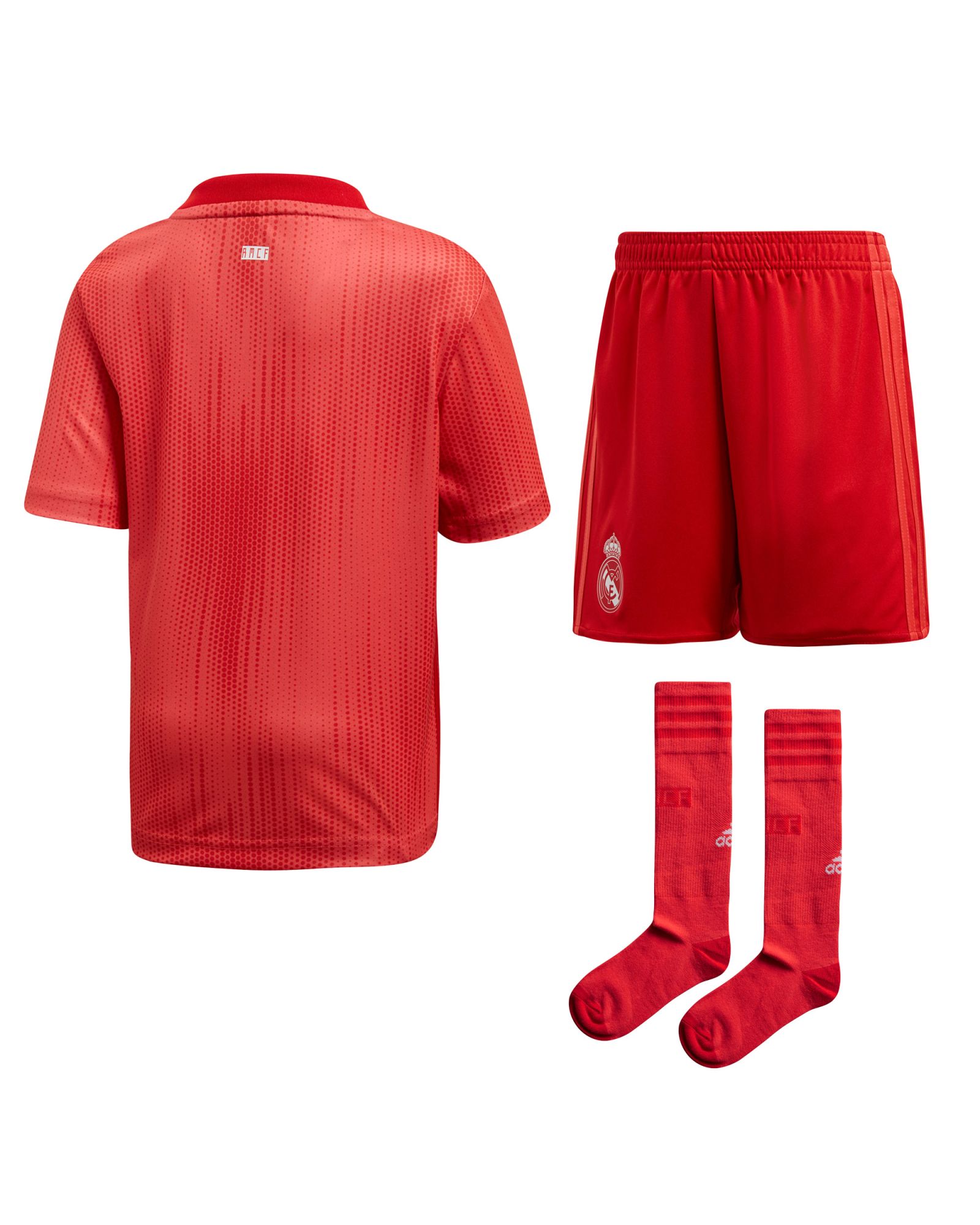 Conjunto 3ª Real Madrid 2018/2019 Infantil Coral - Fútbol Factory