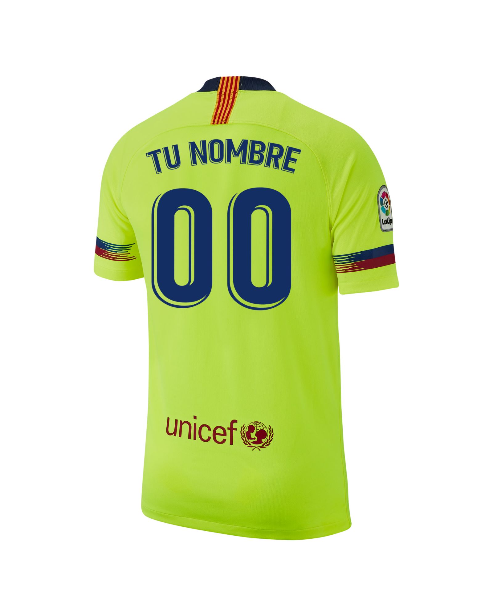 Camiseta 2ª FC Barcelona 2018/2019 Stadium Personalizado Amarillo Fluor - Fútbol Factory