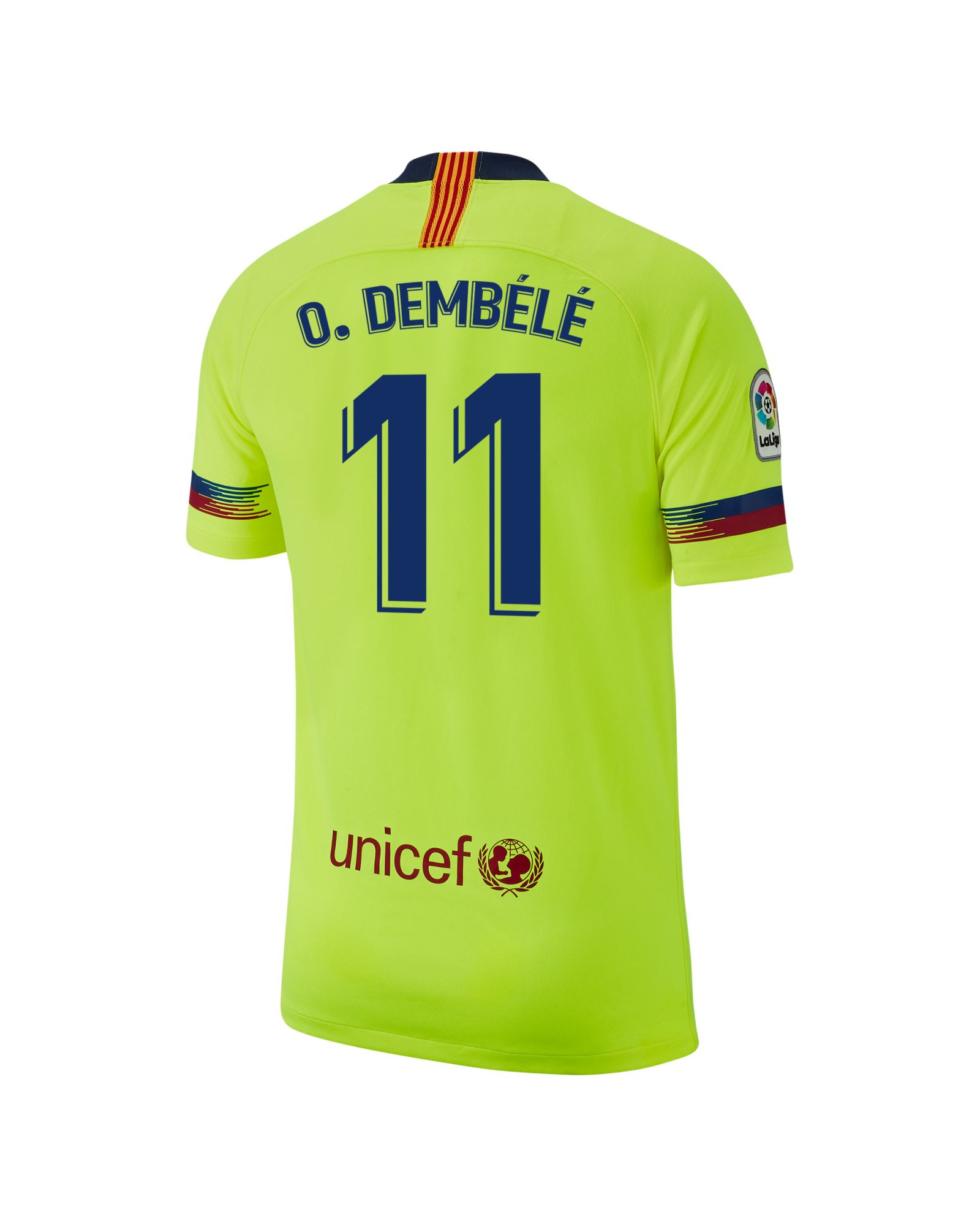 Camiseta 2ª FC Barcelona 2018/2019 Stadium Dembélé Amarillo Fluor - Fútbol Factory