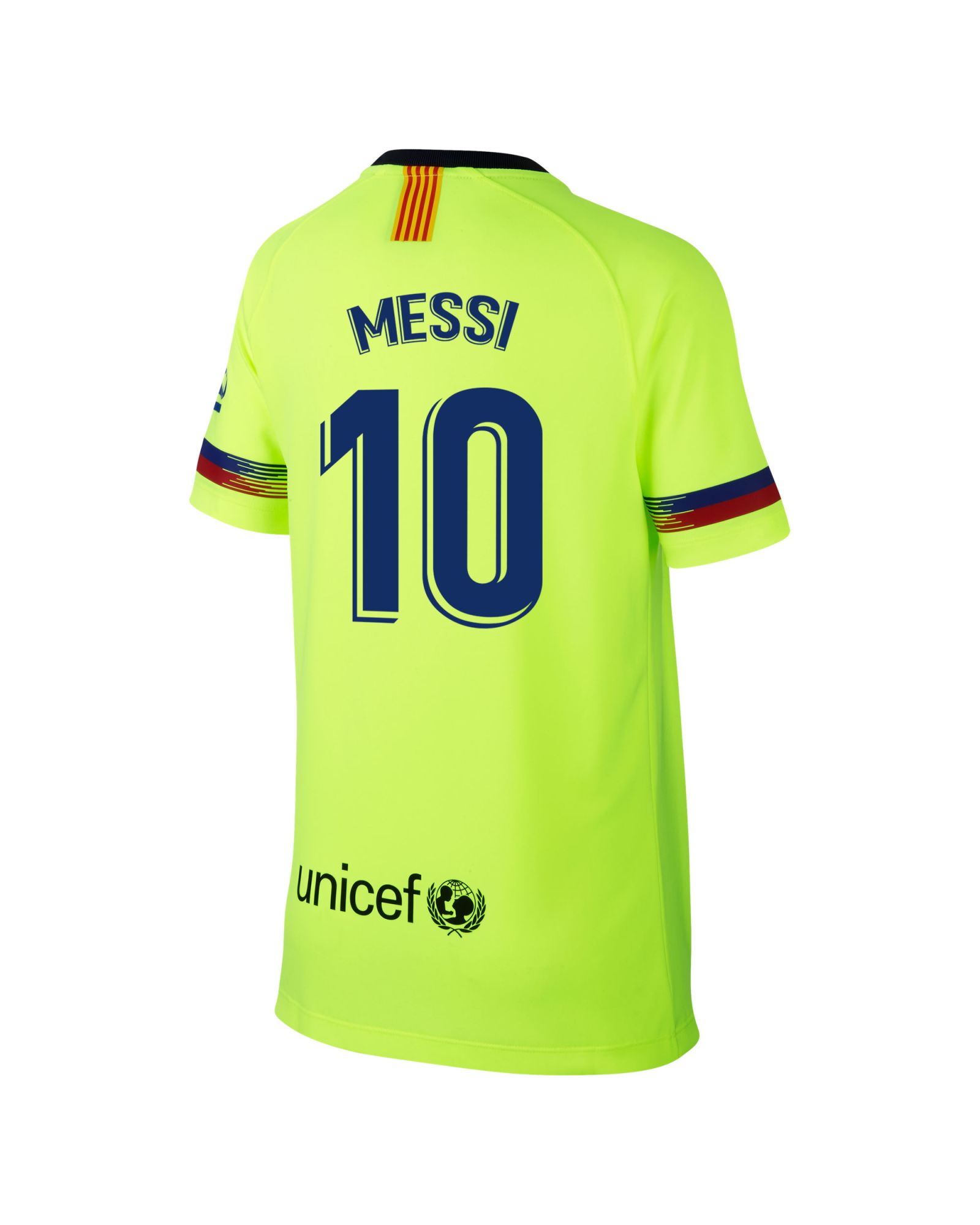Camiseta 2ª FC Barcelona 2018/2019 Breathe Messi Junior Amarillo Fluor - Fútbol Factory