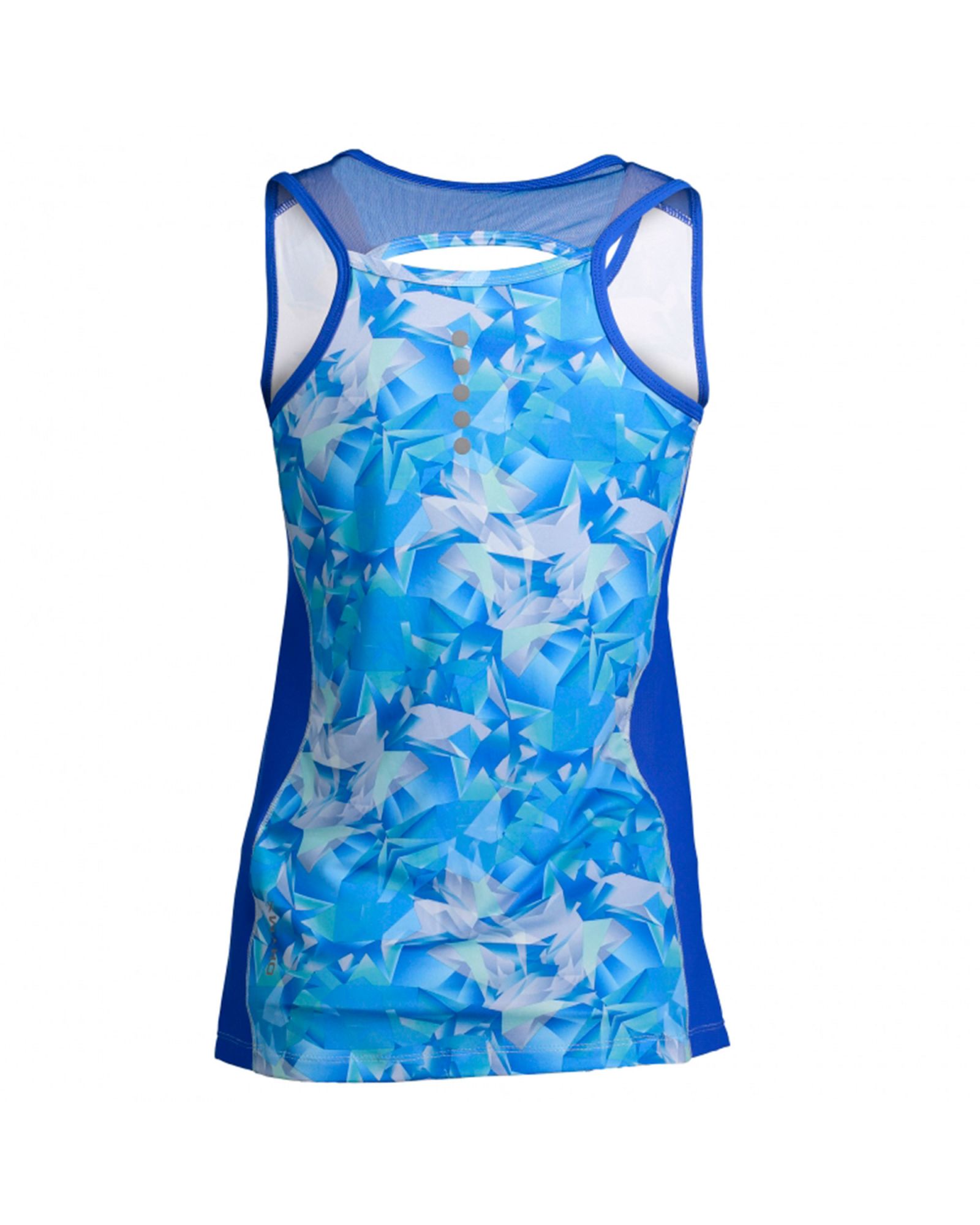 Camiseta de Tenis y Padel Tropical Mujer Azul - Fútbol Factory