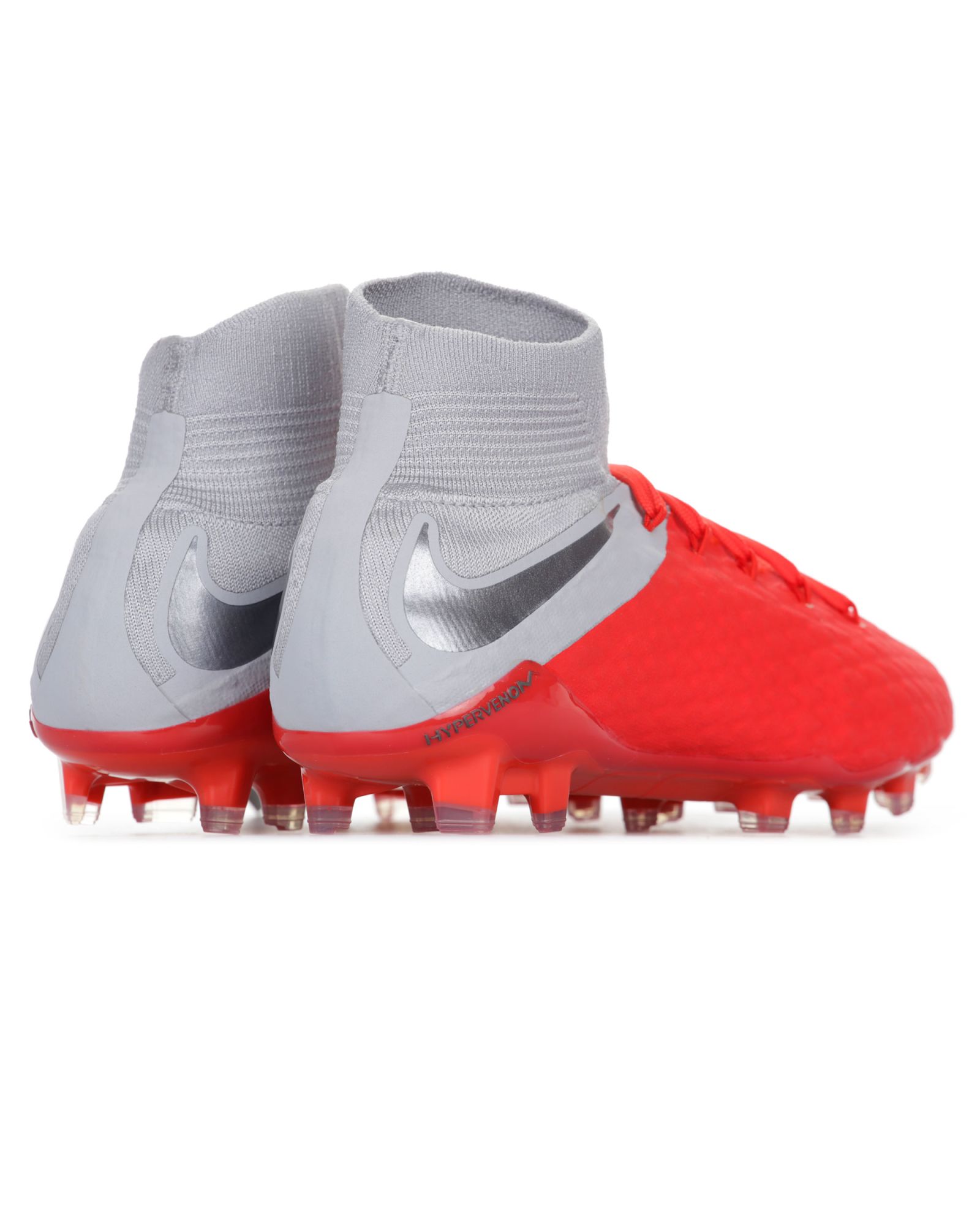 Botas de fútbol Hypervenom Phantom III Pro DFC FG Gris Rojo - Fútbol Factory