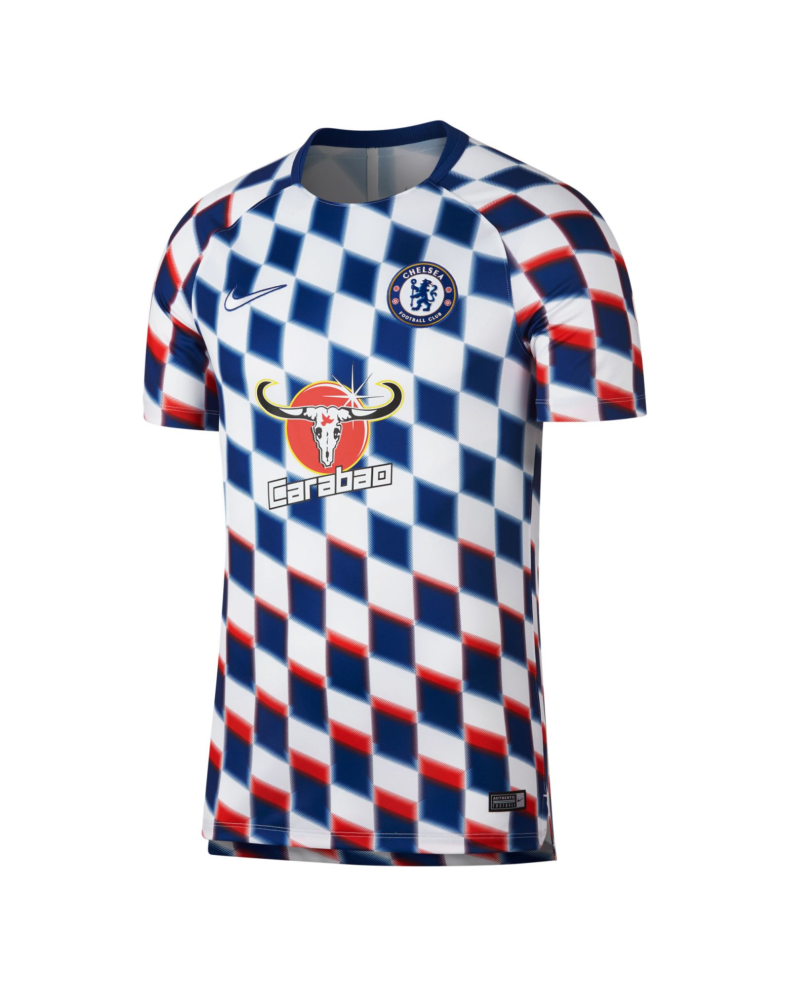 Camiseta Training Chelsea FC Dri-FIT Squad 2018/2019 Blanco Azul - Fútbol Factory