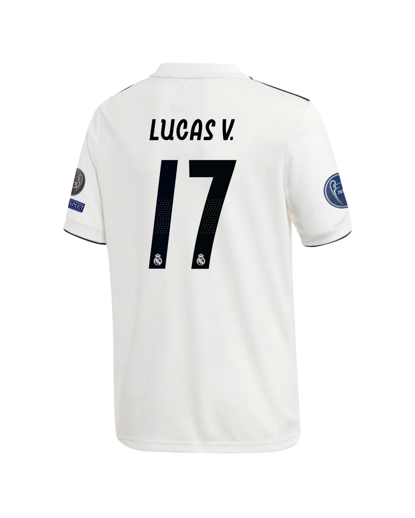 Camiseta 1ª Real Madrid 2018/2019 Lucas Vázquez Junior UCL - Fútbol Factory