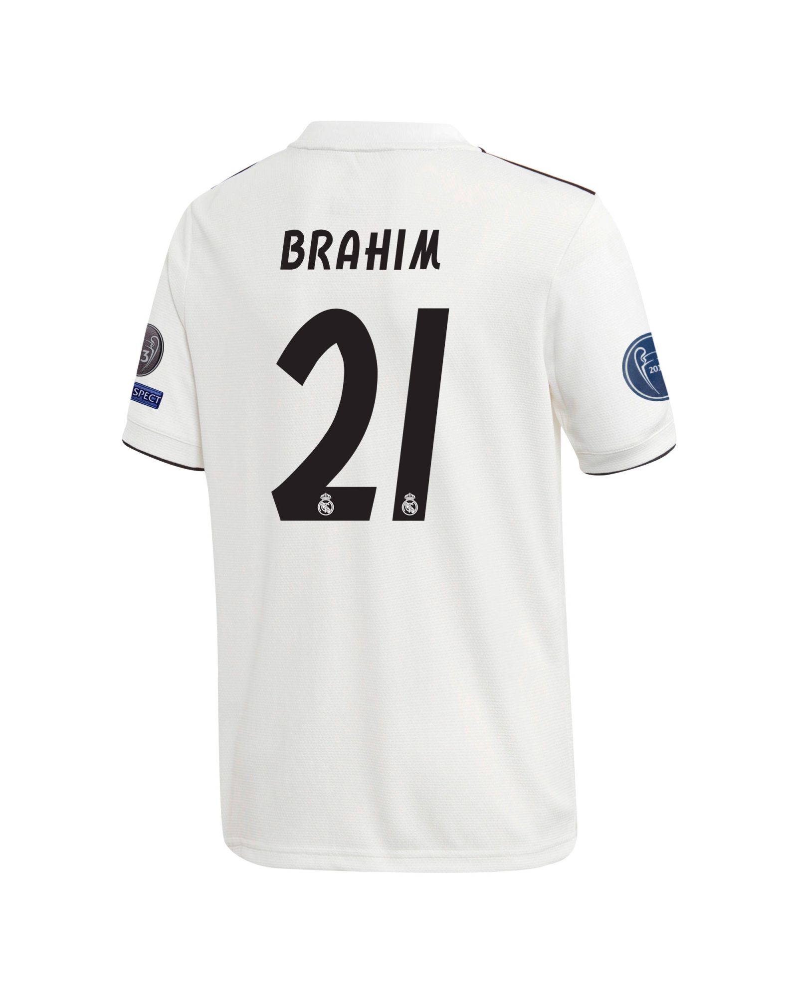 Camiseta 1ª Real Madrid 2018/2019 Brahim Junior UCL - Fútbol Factory