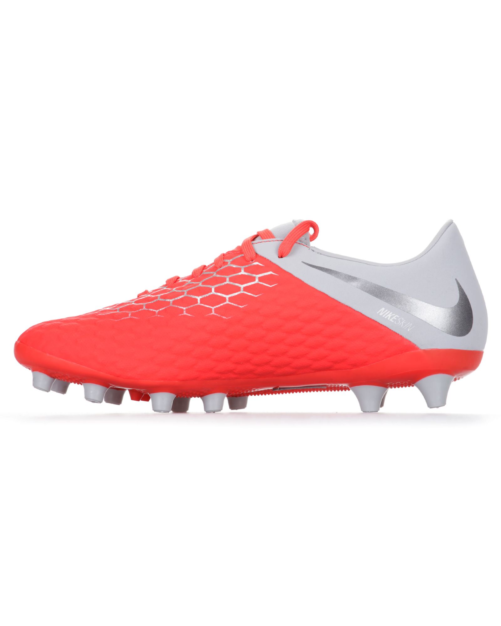 Botas de fútbol Hypervenom PhantomX III Academy AG-Pro Gris Rojo - Fútbol Factory