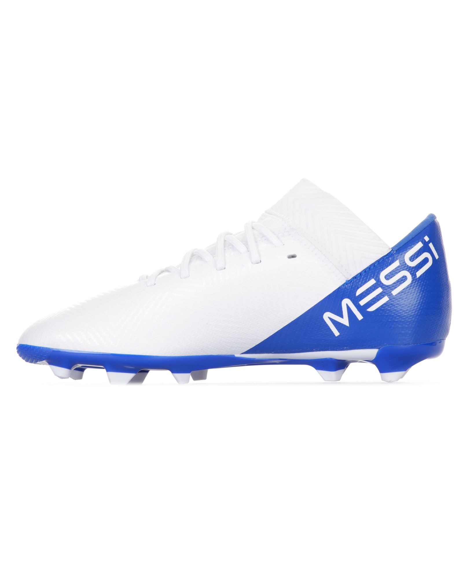 Botas de Fútbol Nemeziz Messi 18.3 FG Junior Blanco Azul - Fútbol Factory