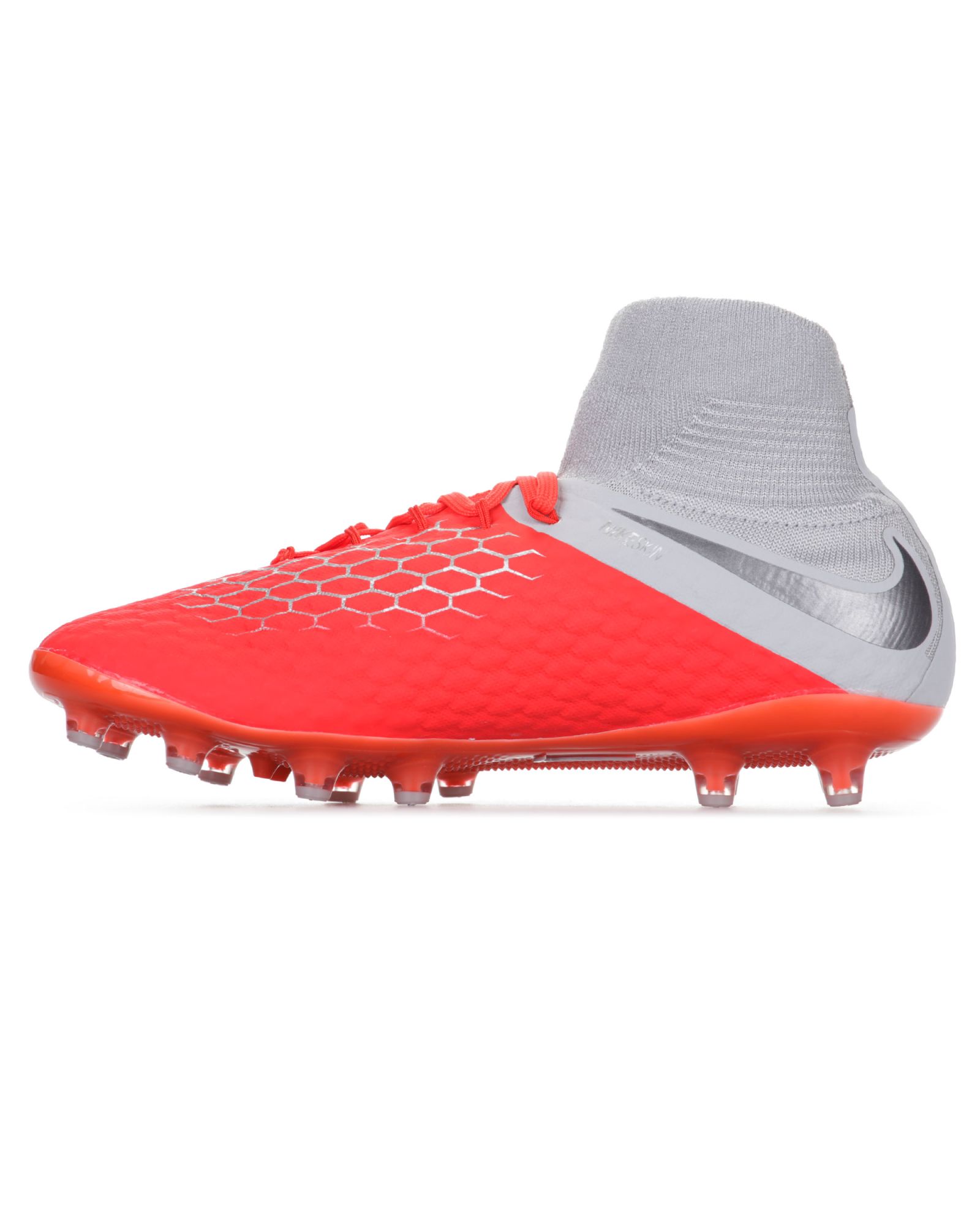 Botas de fútbol Hypervenom Phantom III Pro DFC AG-Pro Gris Rojo - Fútbol Factory