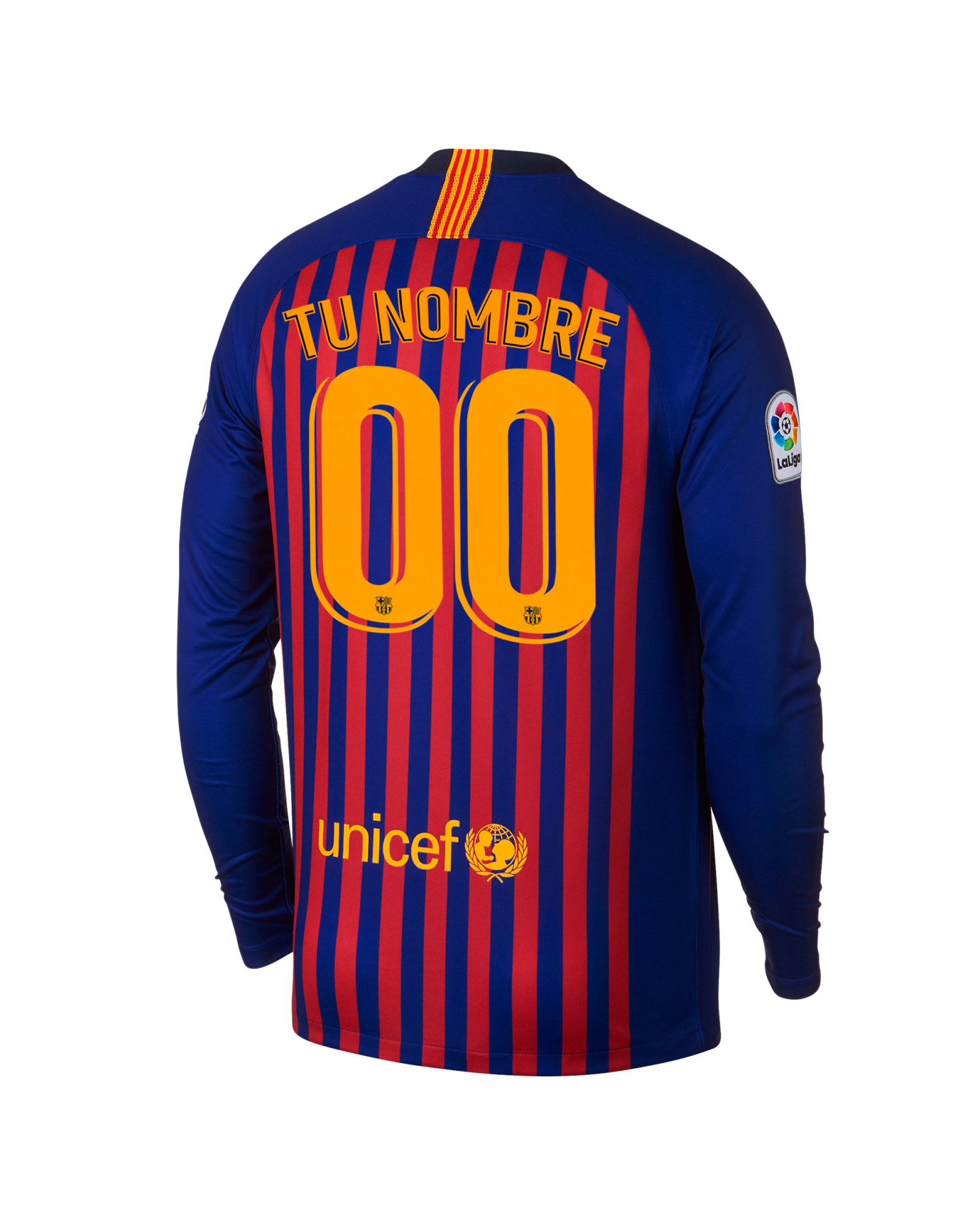 Camiseta 1ª FC Barcelona 2018/2019 Manga Larga Stadium Personalizado - Fútbol Factory