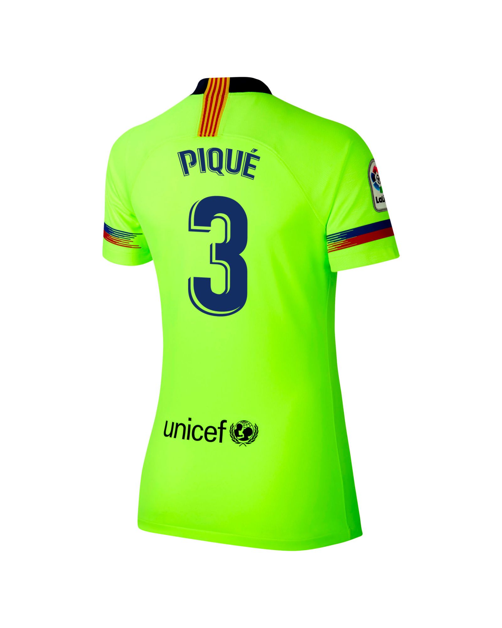 Camiseta 2ª FC Barcelona 2018/2019 Stadium Mujer Piqué Amarillo Fluor - Fútbol Factory