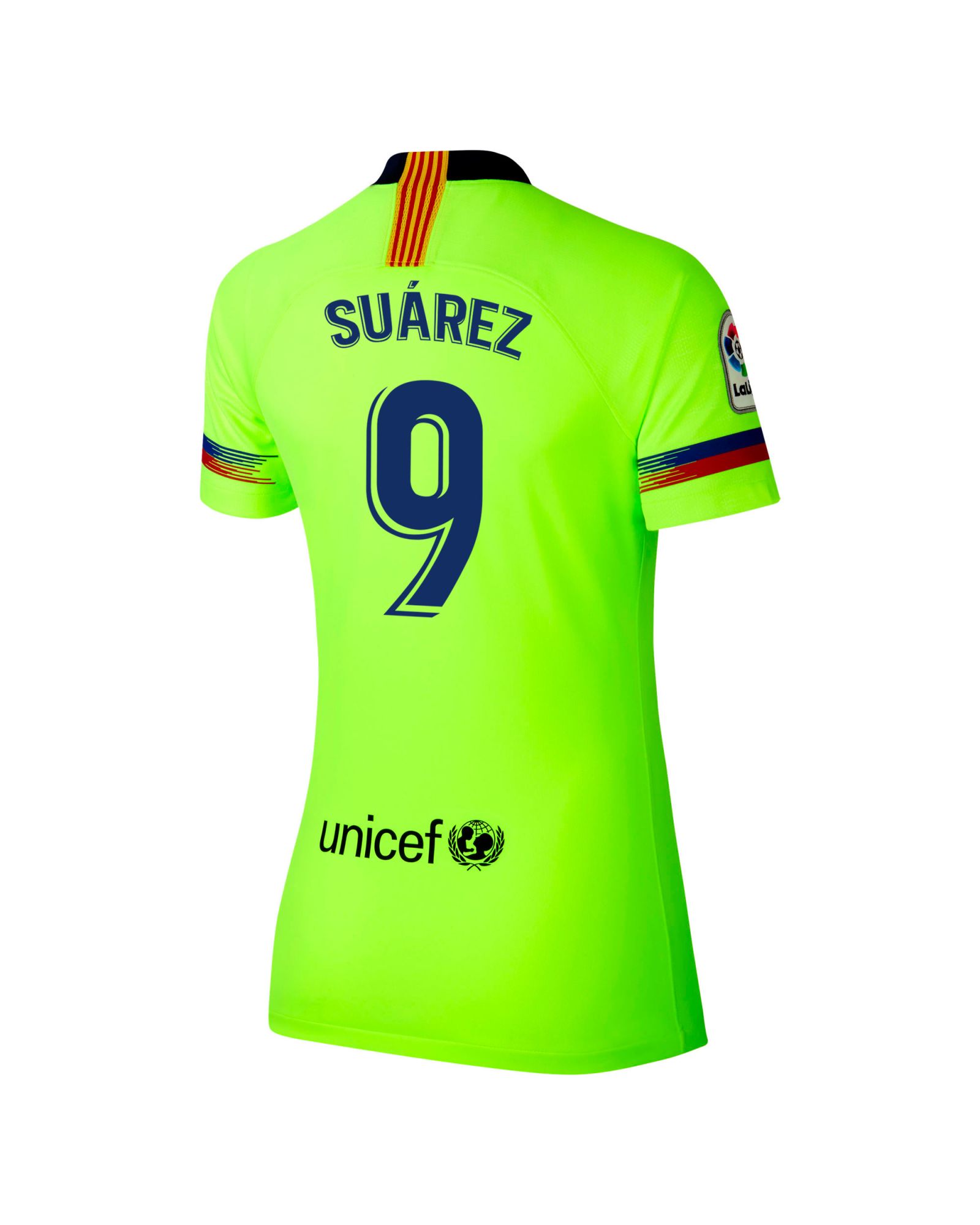 Camiseta 2ª FC Barcelona 2018/2019 Stadium Mujer Suárez Amarillo Fluor - Fútbol Factory