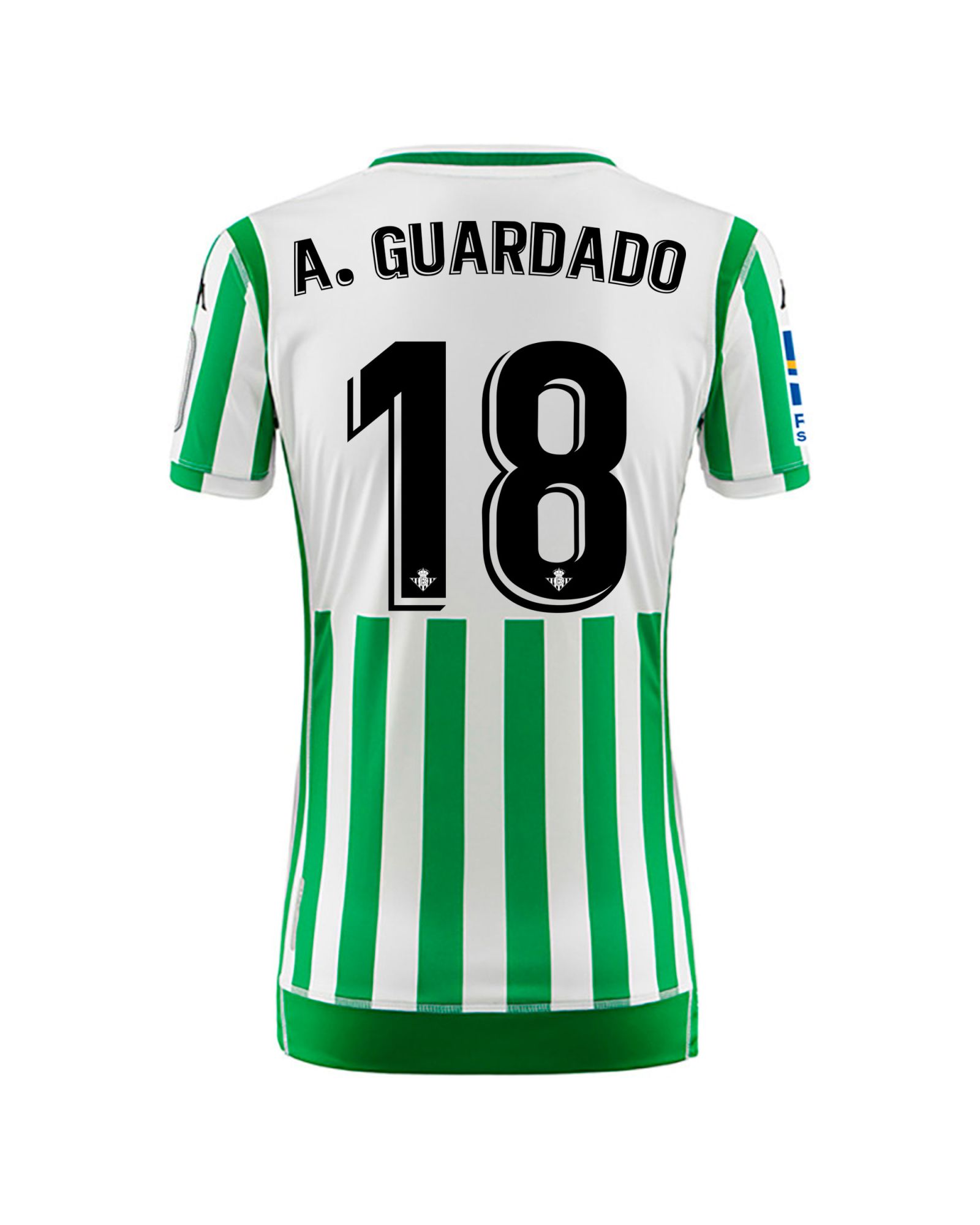 Camiseta 1ª Real Balompié 2018/2019 Mujer A.Guardado Verde Blanco