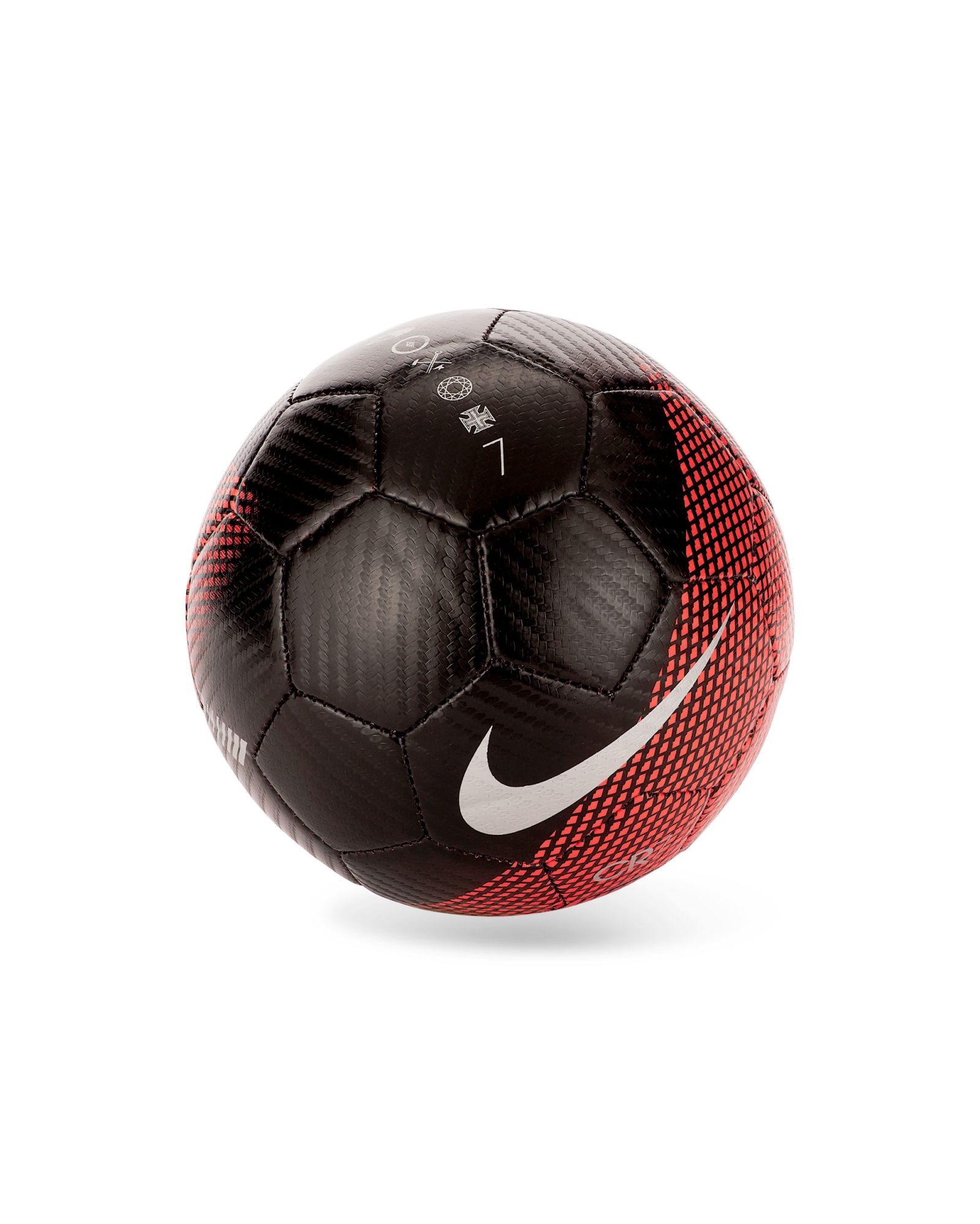 MiniBalón de Fútbol CR7 Prestige Strike Negro Rojo - Fútbol Factory