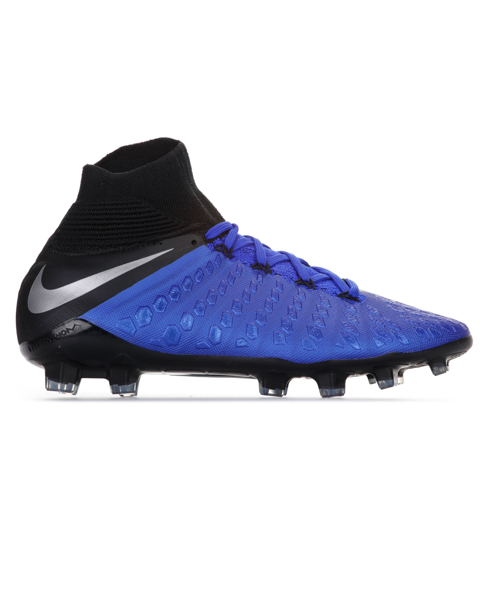 Botas de Fútbol Hypervenom Phantom III Elite DFC FG Junior Azul Negro - Fútbol Factory