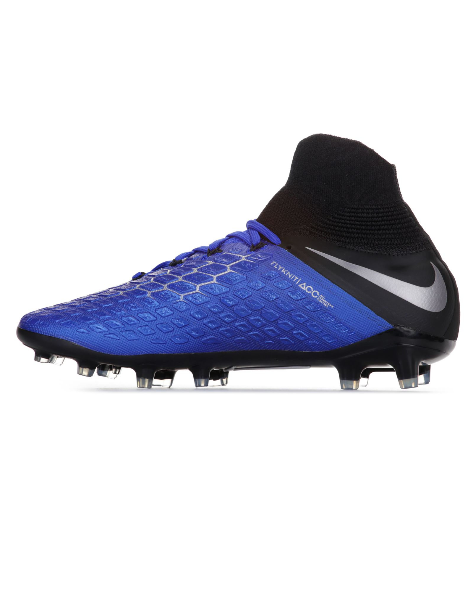 Botas de Fútbol Hypervenom Phantom III Elite DFC FG Junior Azul Negro - Fútbol Factory