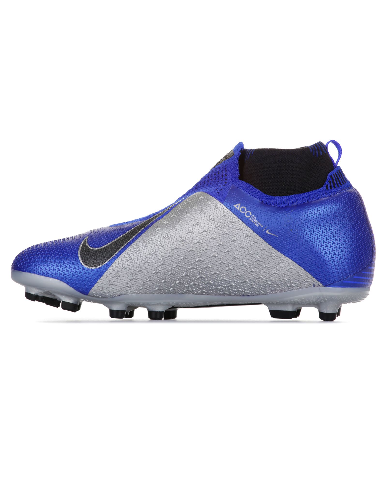 Botas de Fútbol Phantom Vision Elite DF FG/MG Junior Azul Plata - Fútbol Factory