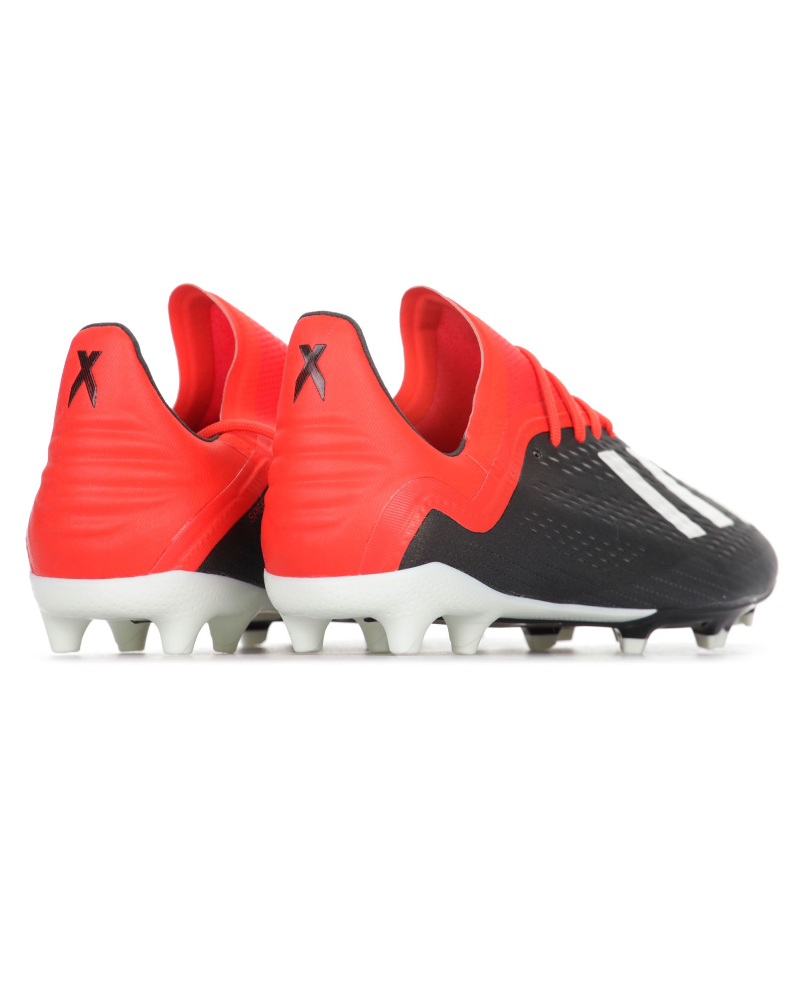 Botas de Fútbol X 18.1 FG Junior Negro Rojo - Fútbol Factory