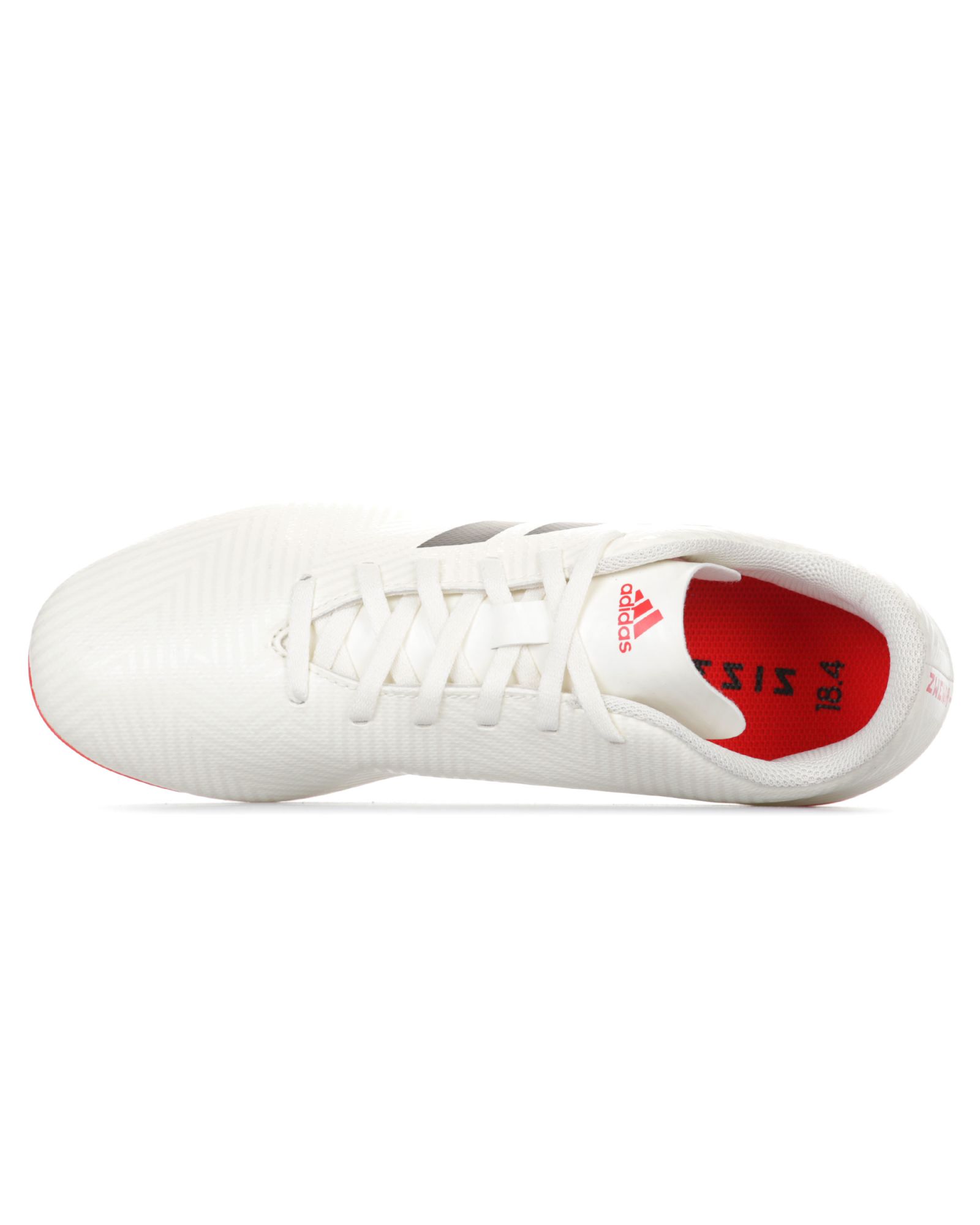 Botas de Fútbol Nemeziz 18.4 FxG Junior Blanco Rojo - Fútbol Factory