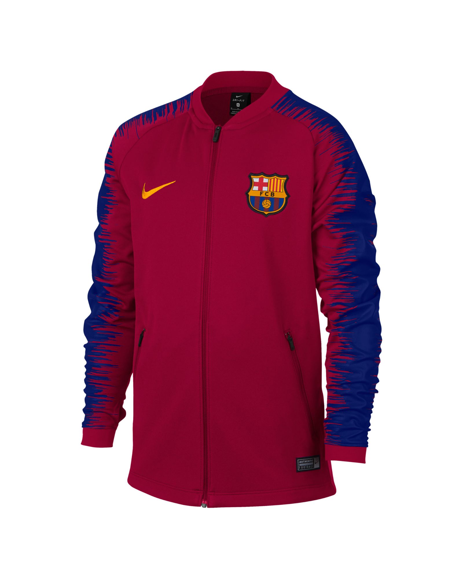 Chaqueta Pre-Match FC Barcelona 2018/2019 Junior Granate Azul - Fútbol Factory