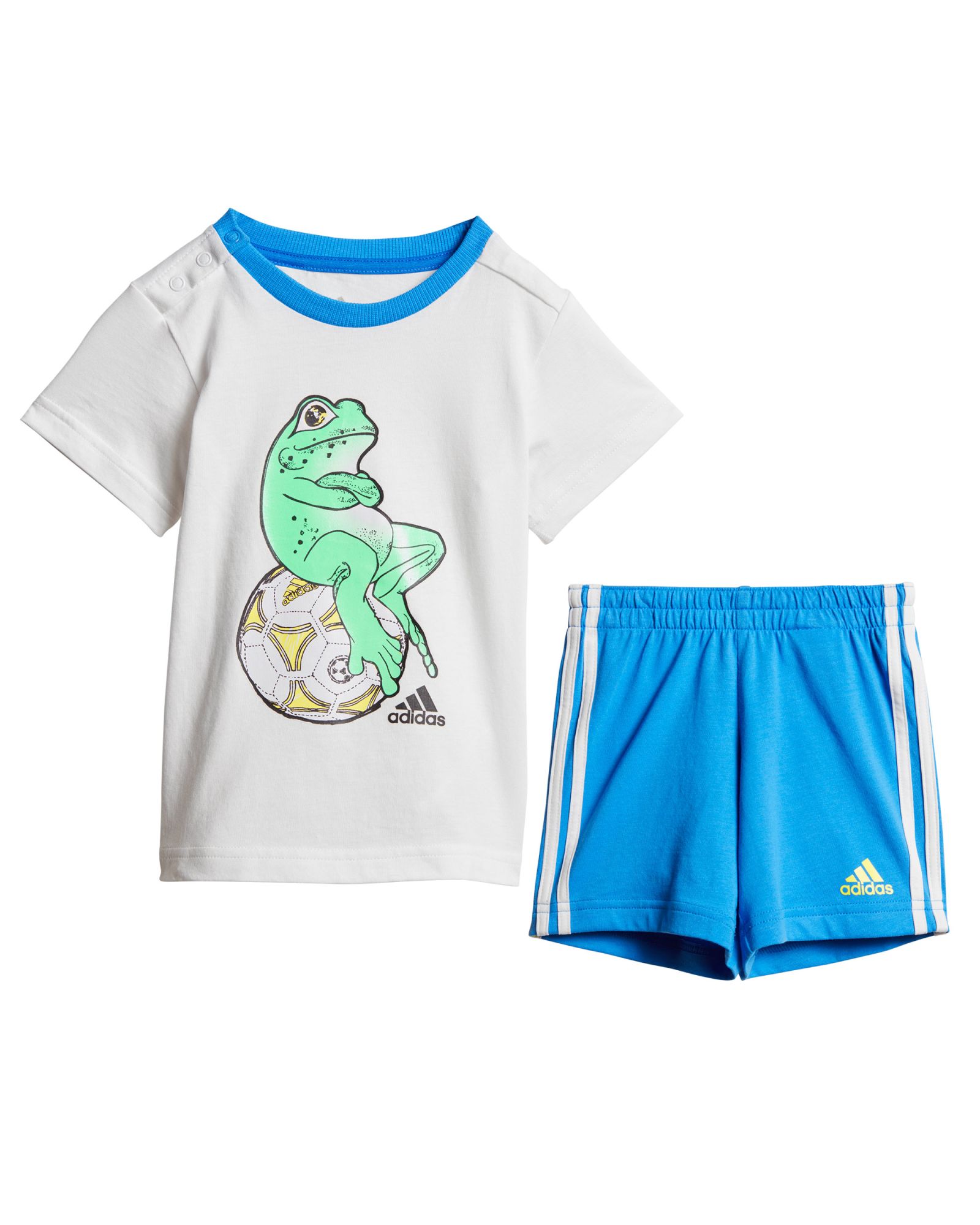 Conjunto de Paseo Animal Bebé Blanco Azul - Fútbol Factory