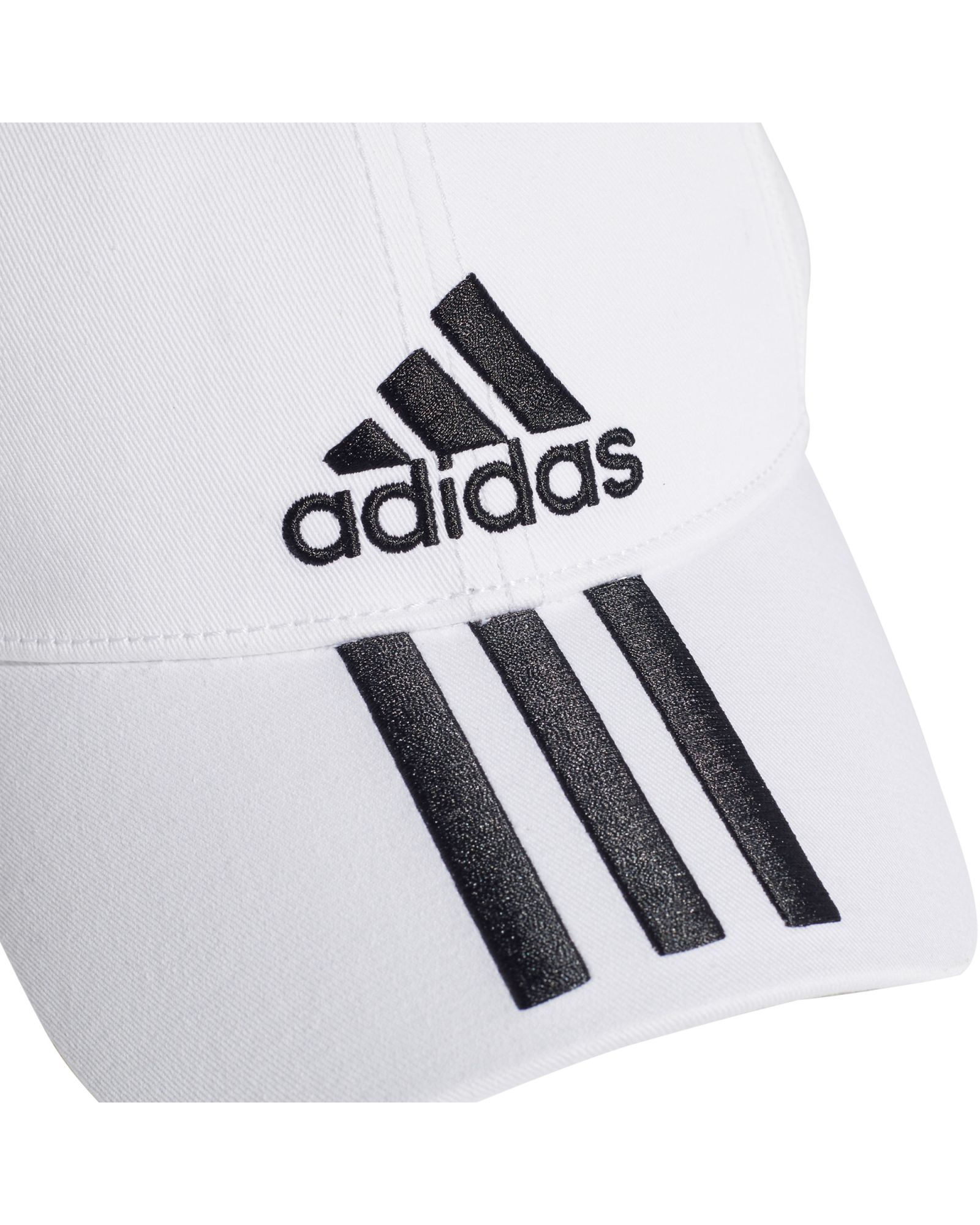 Gorra Six-Panel Classic Tres Bandas Blanco Negro - Fútbol Factory