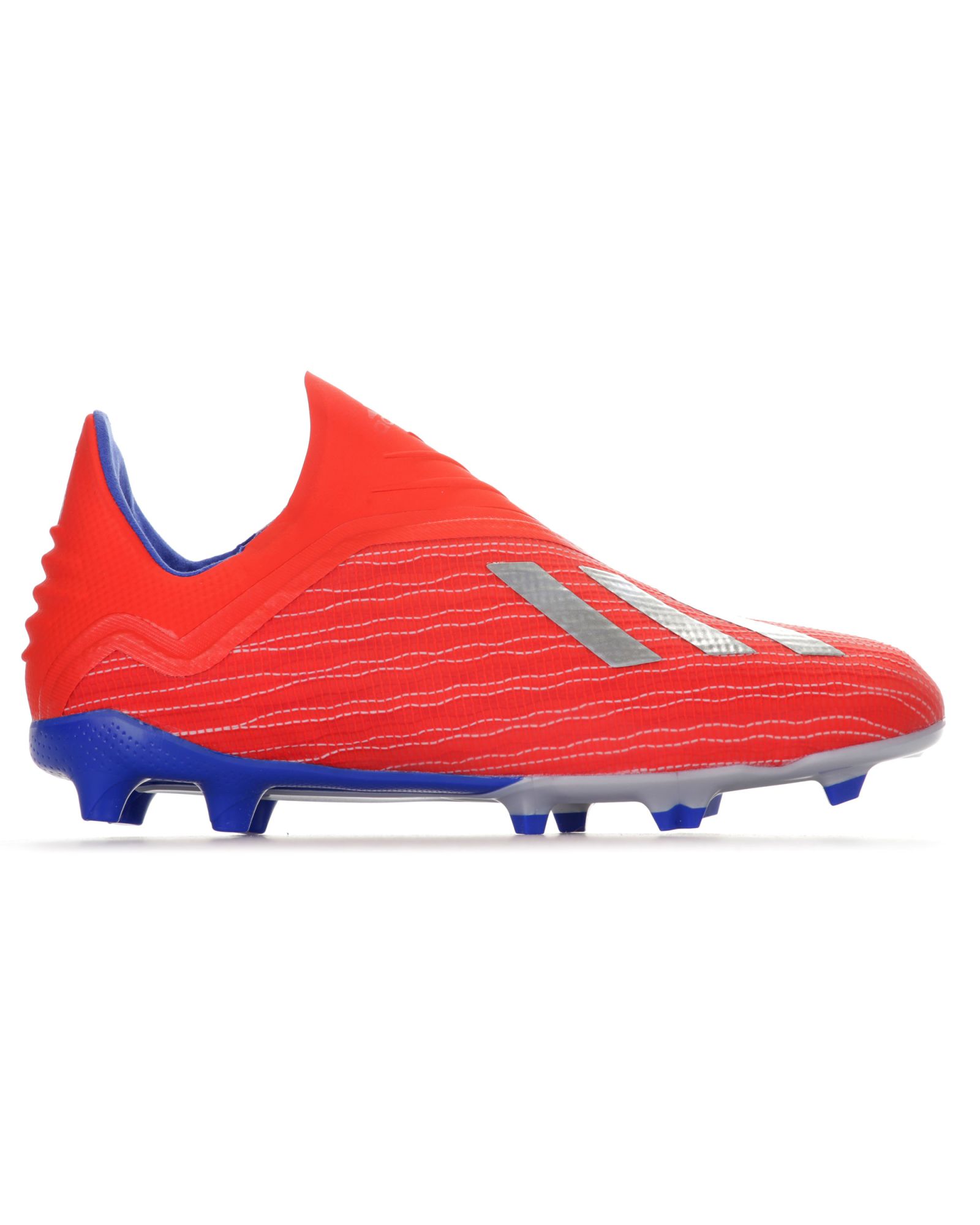 Botas de Fútbol X 18.1 FG Junior Rojo Plata - Fútbol Factory