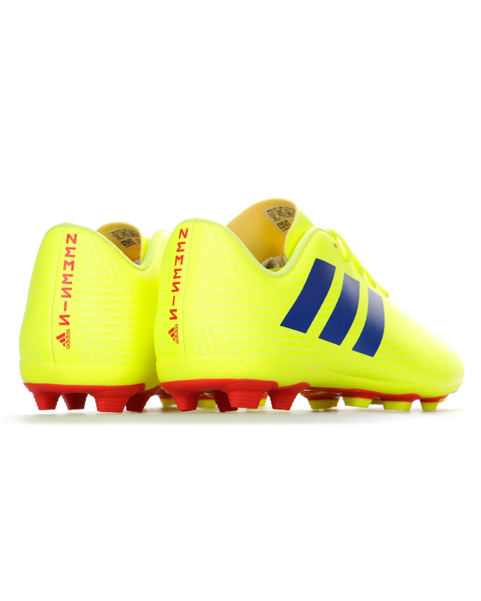 Botas de Fútbol Nemeziz 18.4 FxG Junior Amarillo Fluor - Fútbol Factory