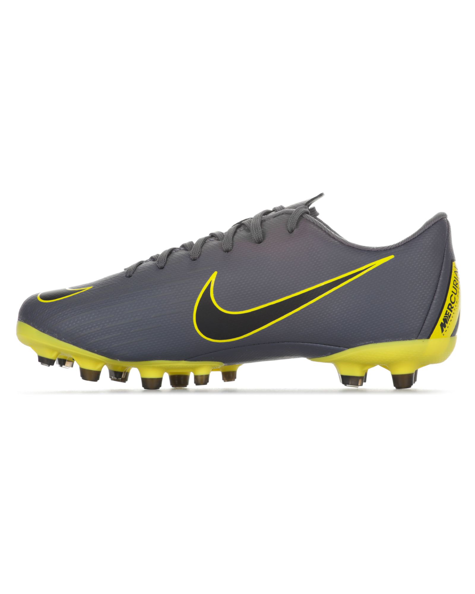 Botas de Fútbol Mercurial VaporX XII Academy MG Junior Gris Amarillo - Fútbol Factory