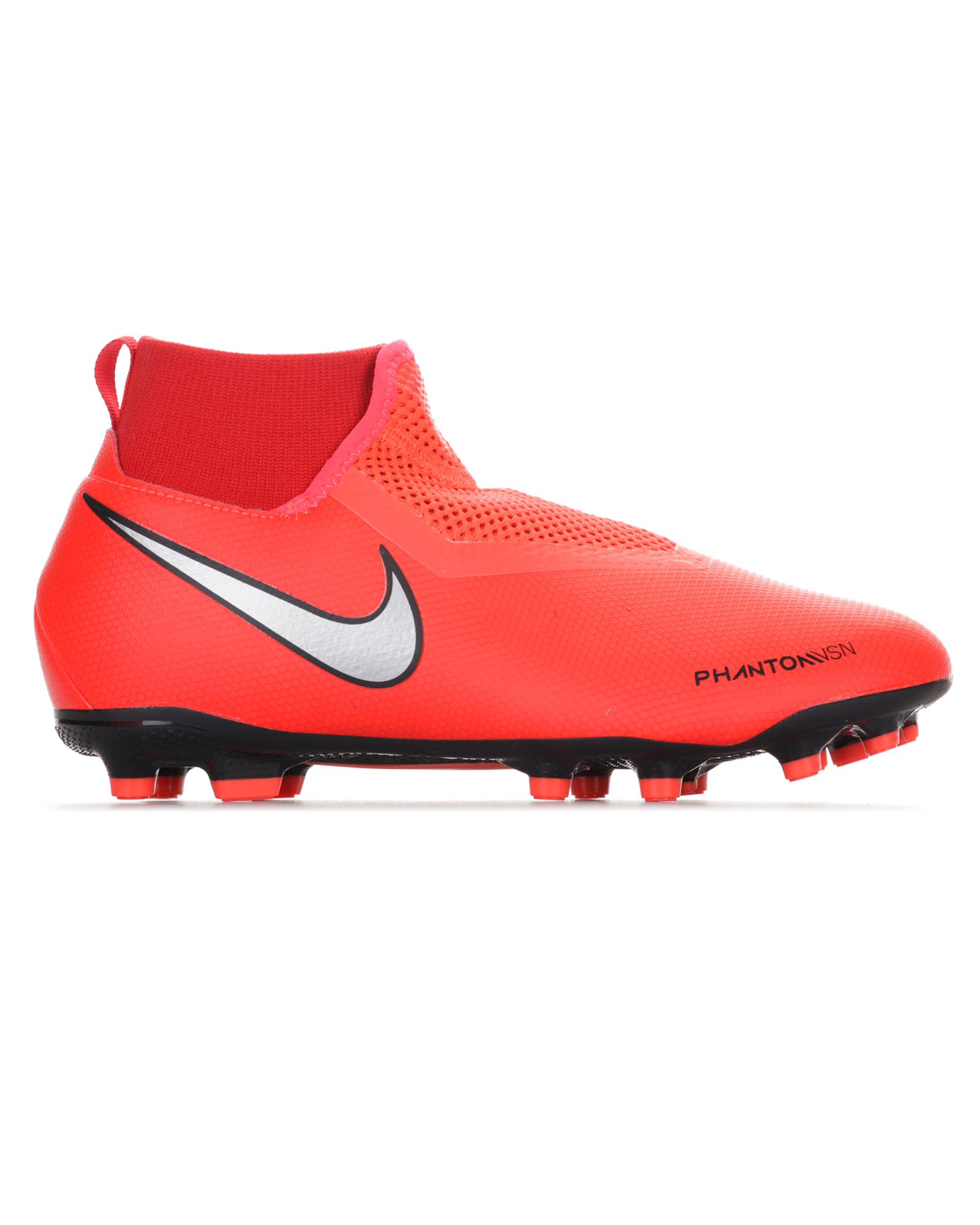 Botas de Fútbol Phantom Vision Academy DF FG/MG Junior Rojo Plata - Fútbol Factory