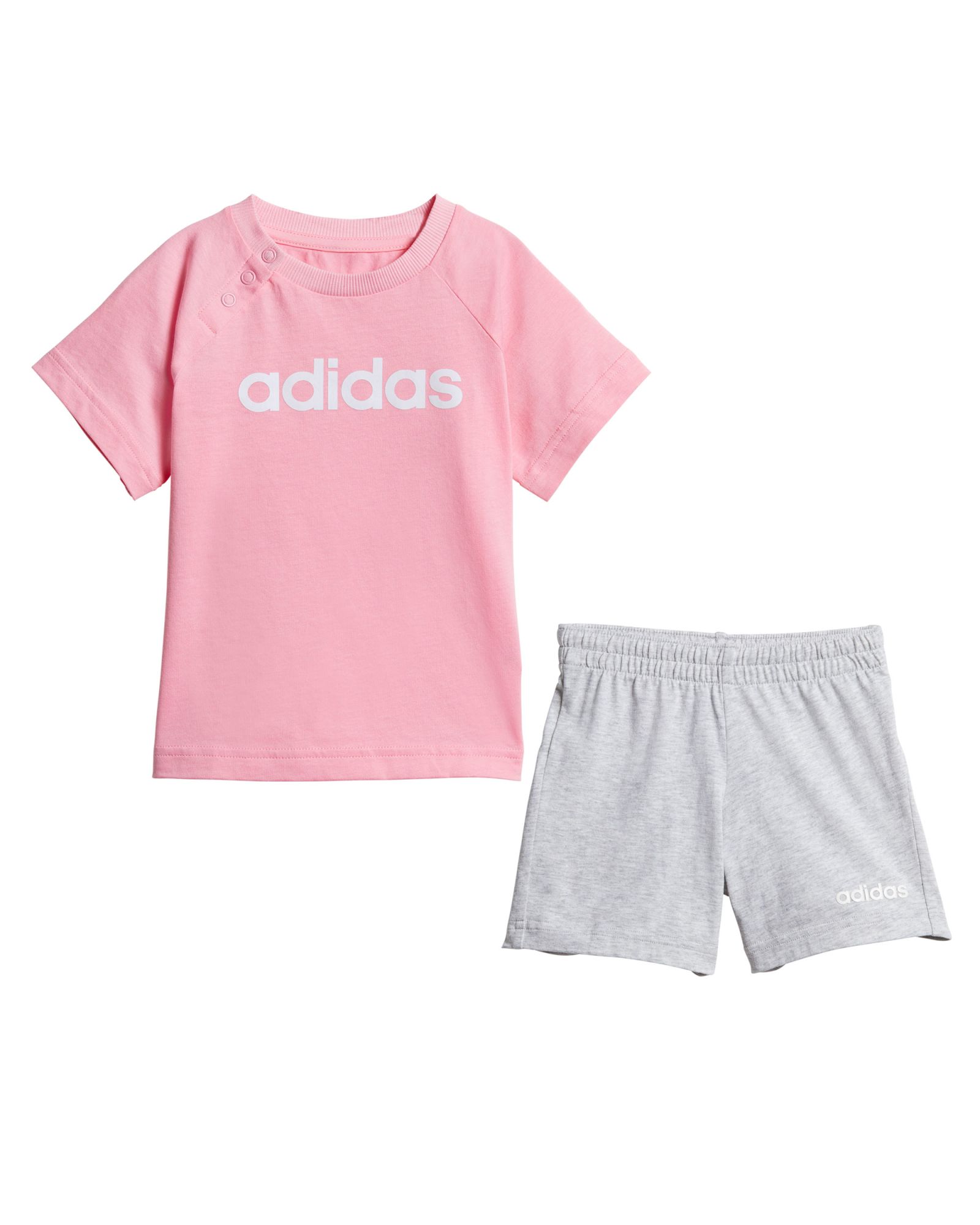 Conjunto de Paseo Summer Bebé Rosa Gris - Fútbol Factory