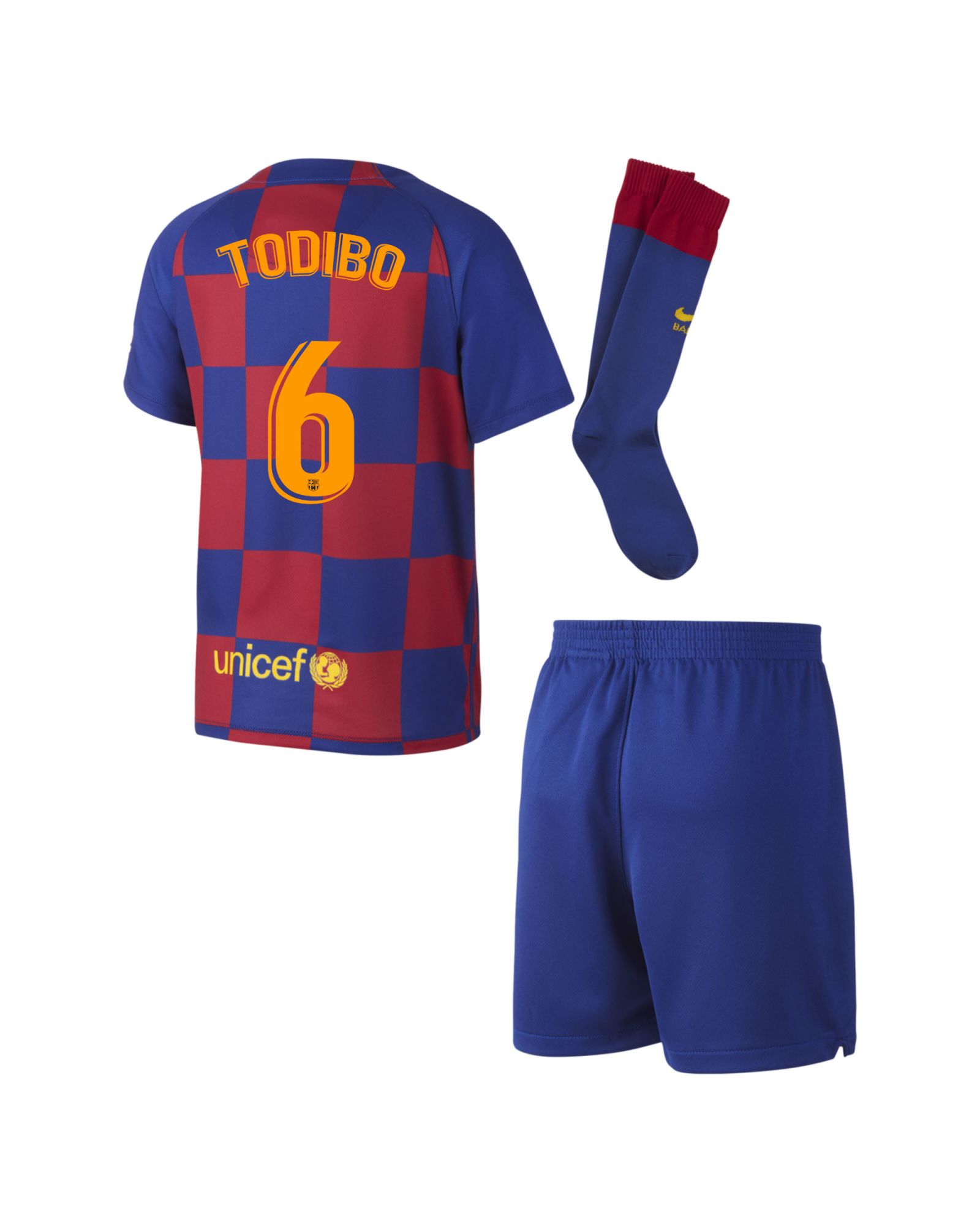 Conjunto 1ª FC Barcelona 2019/2020 Infantil Todibo - Fútbol Factory