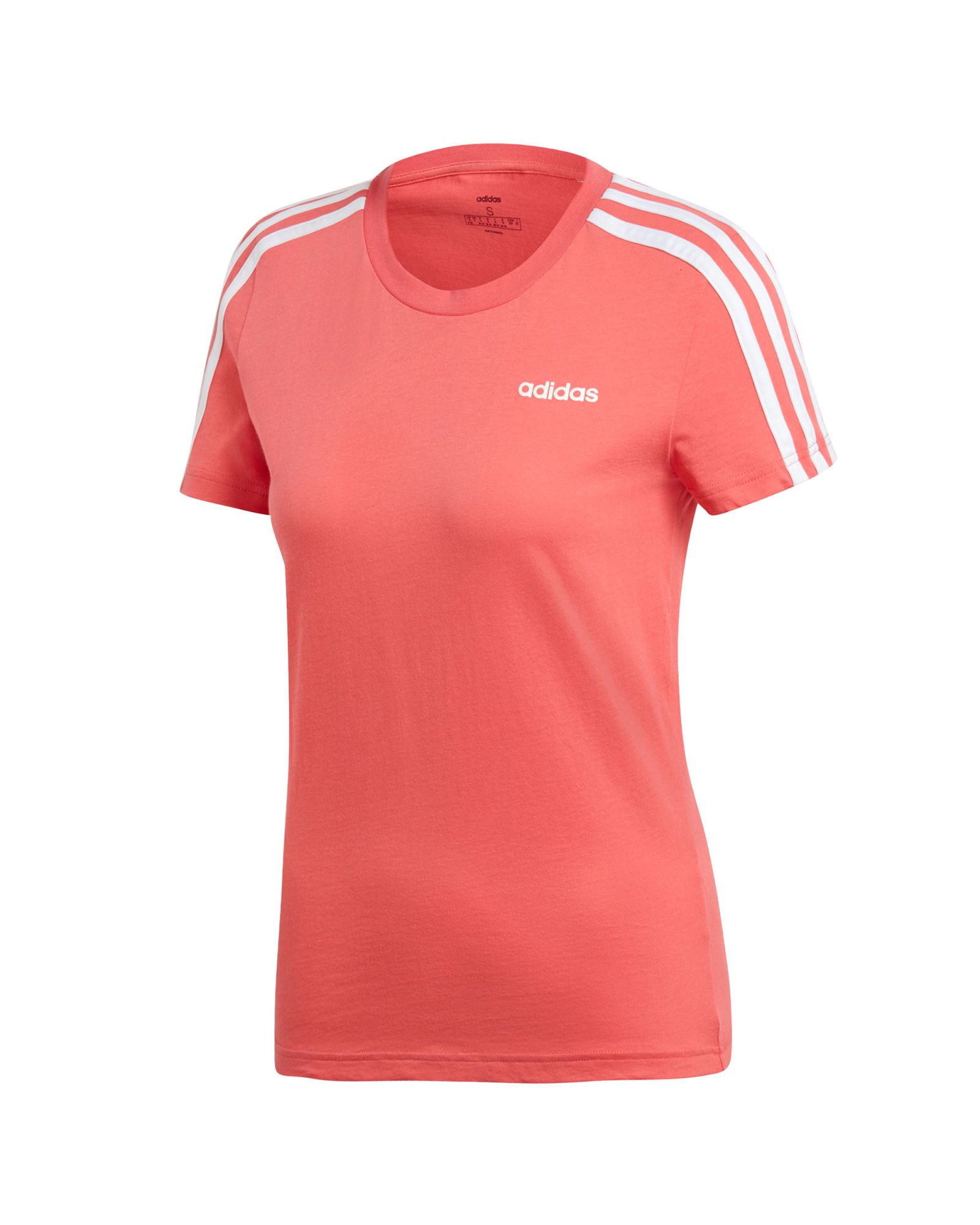 Camiseta de Training Essentials Tres Bandas Mujer Rosa - Fútbol Factory