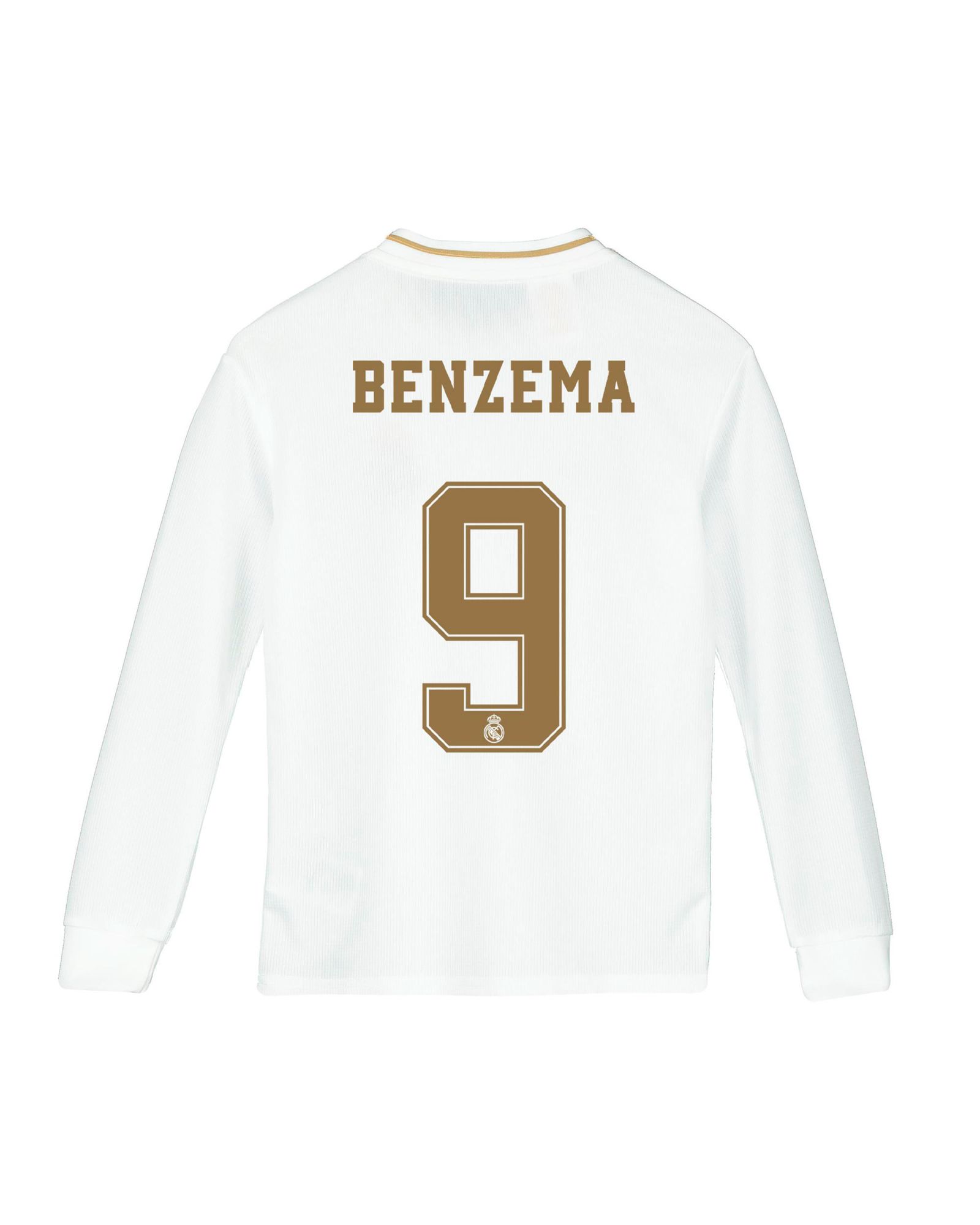 Camiseta 1ª Real Madrid 2019/2020 Manga Larga Junior Benzema - Fútbol Factory