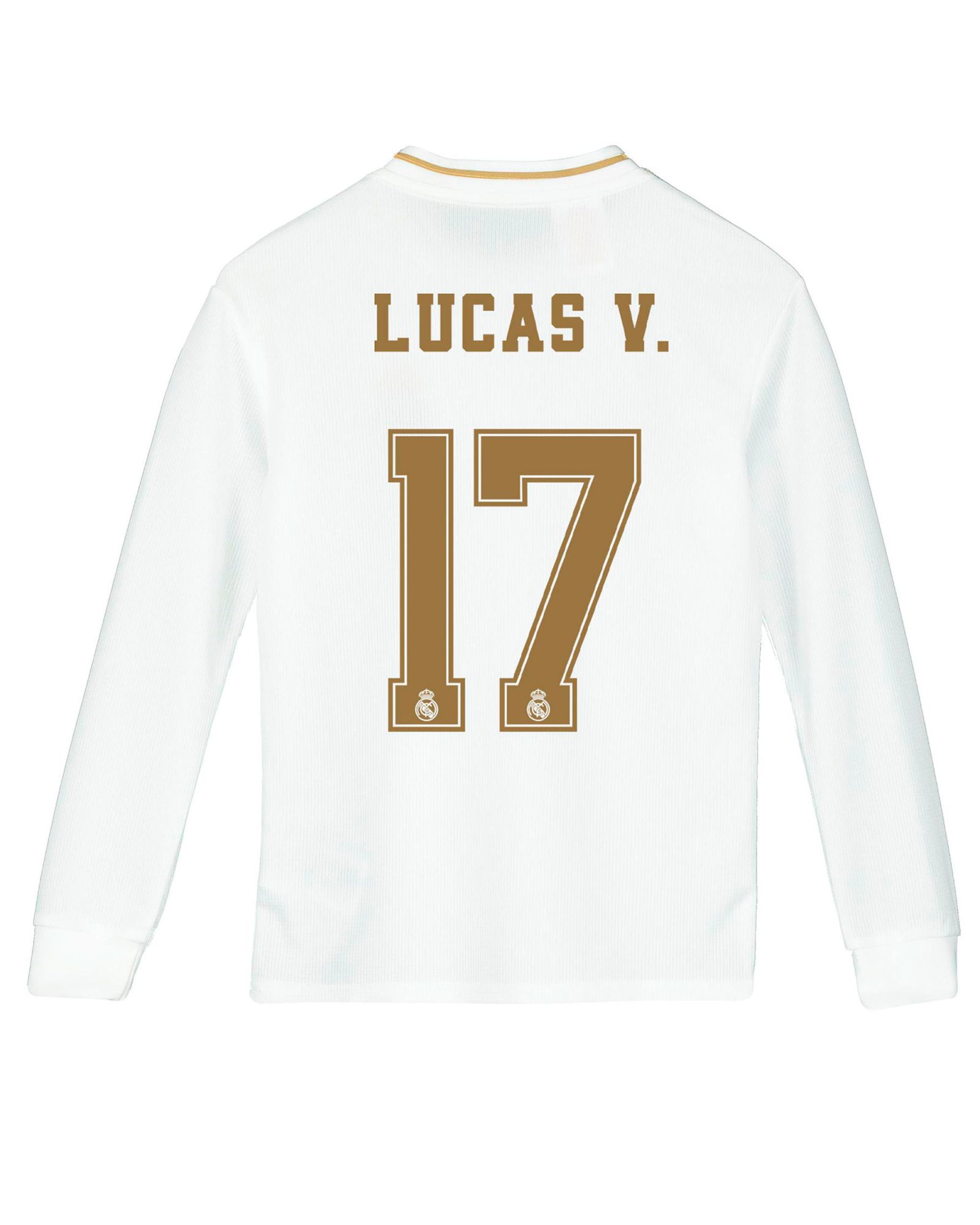 Camiseta 1ª Real Madrid 2019/2020 Manga Larga Junior Lucas Vázquez - Fútbol Factory