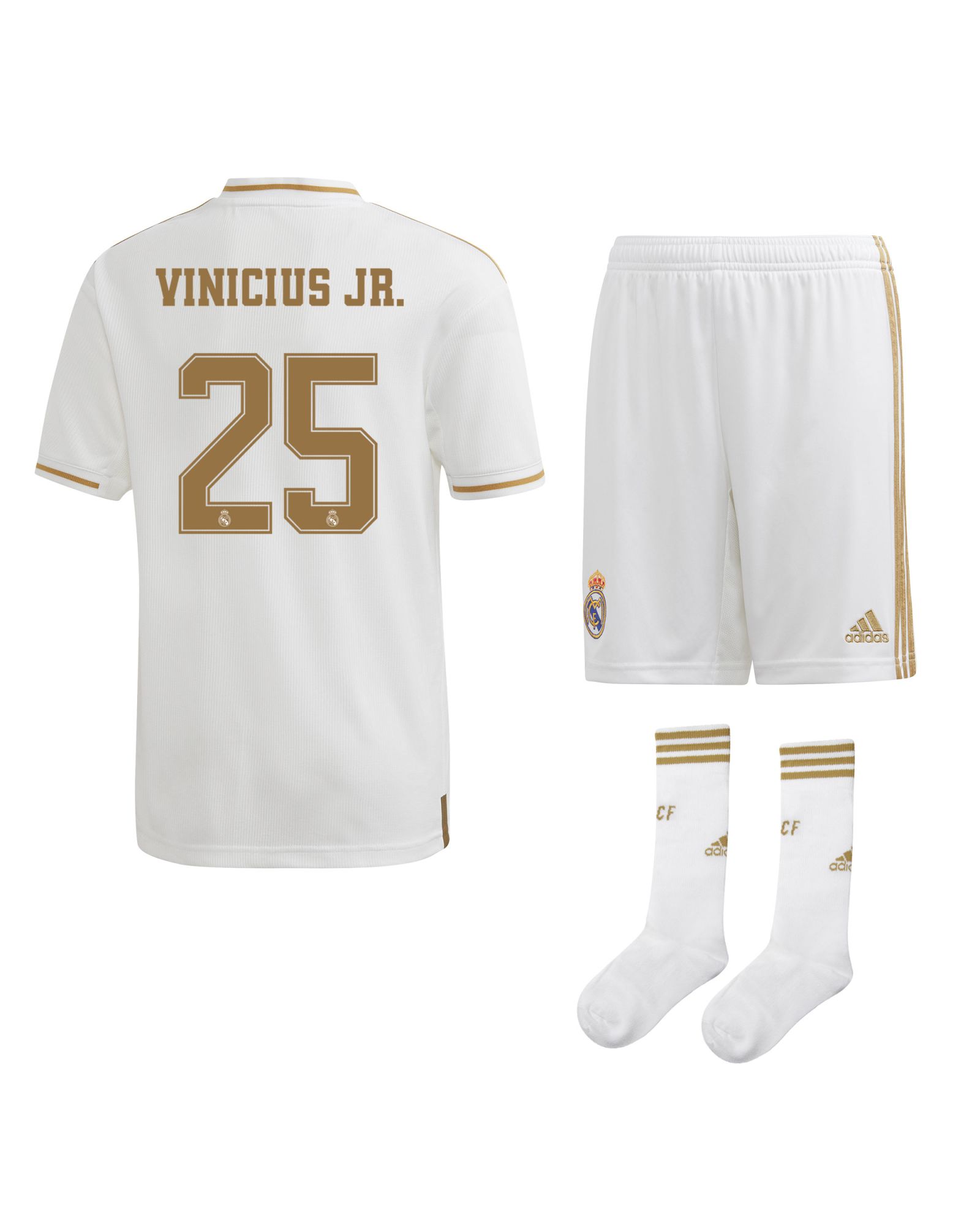 Conjunto 1ª Real Madrid 2019/2020 Junior Vinicius JR. - Fútbol Factory