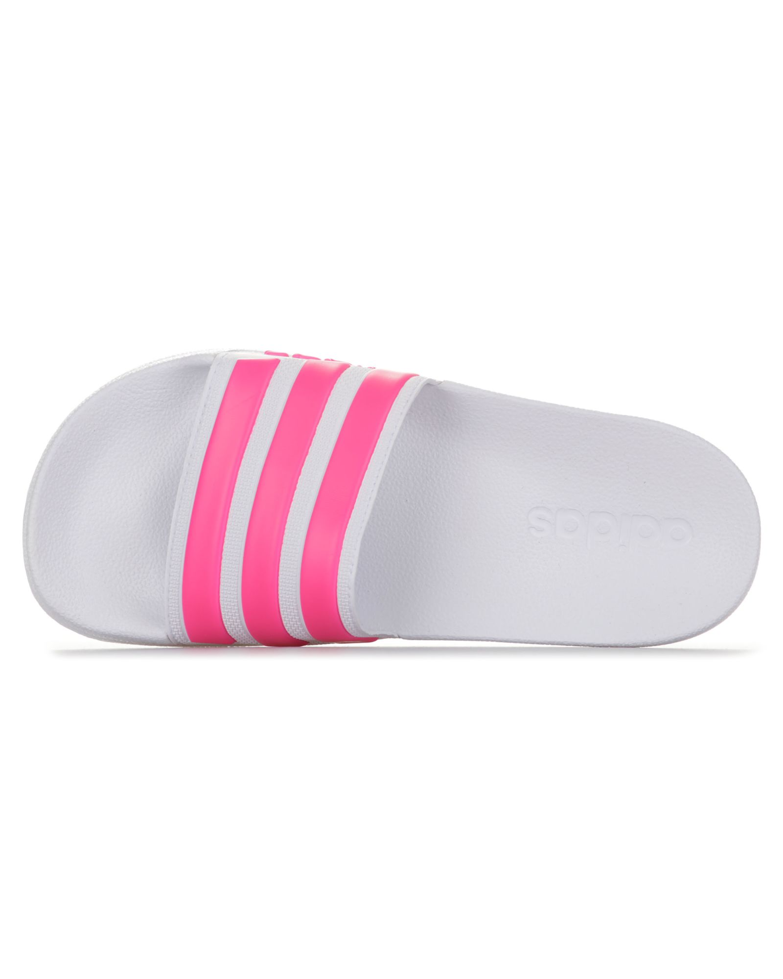 Chanclas Adilette Shower Blanco Rosa - Fútbol Factory