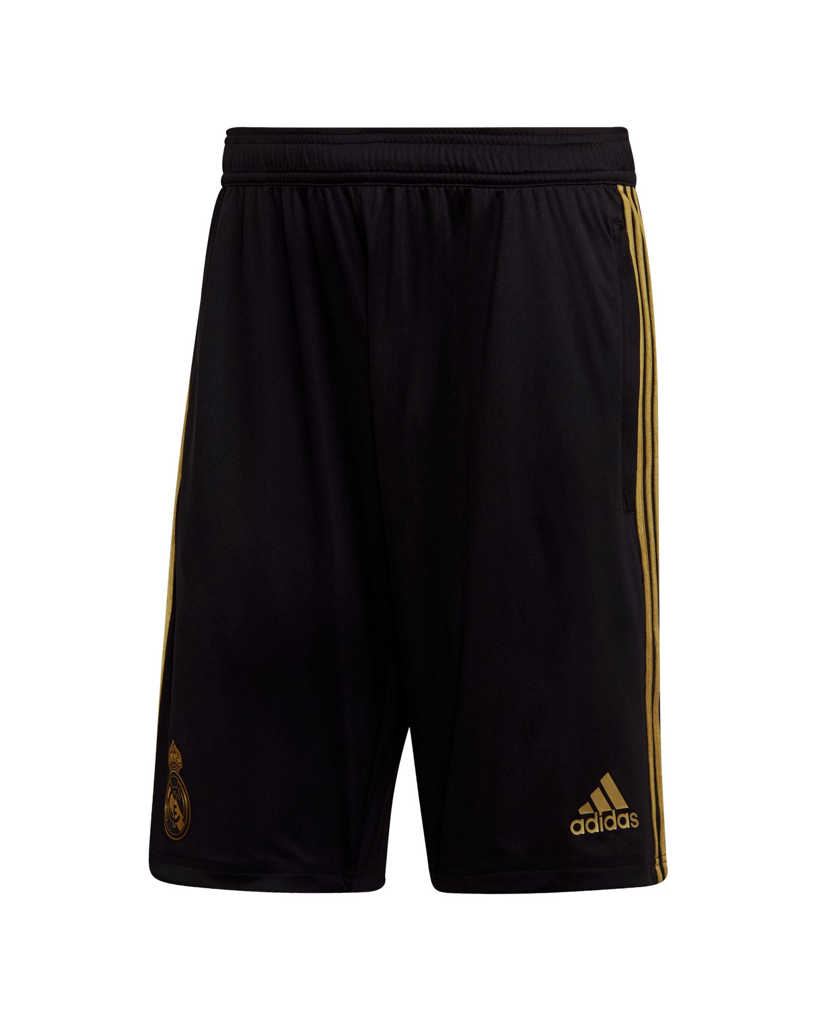 Pantalón Corto de Training Real Madrid 2019/2020 Negro Dorado - Fútbol Factory