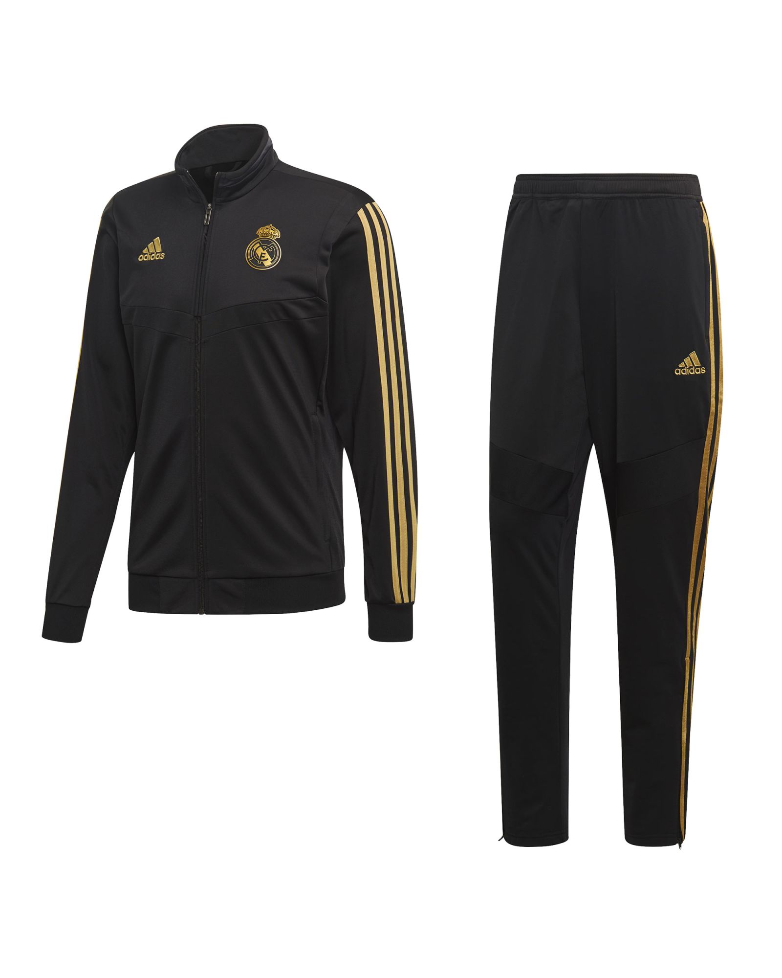 Chándal de Paseo Real Madrid 2019/2020 Negro Dorado - Fútbol Factory