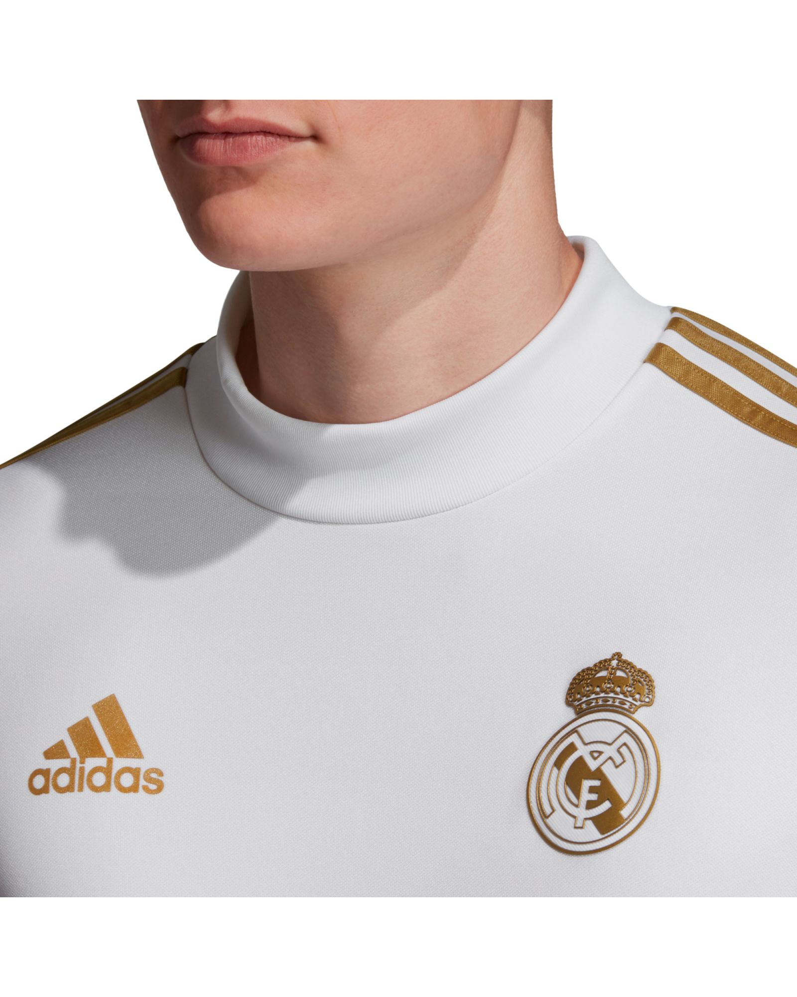 Sudadera de Training Real Madrid 2019/2020 Blanco Dorado - Fútbol Factory