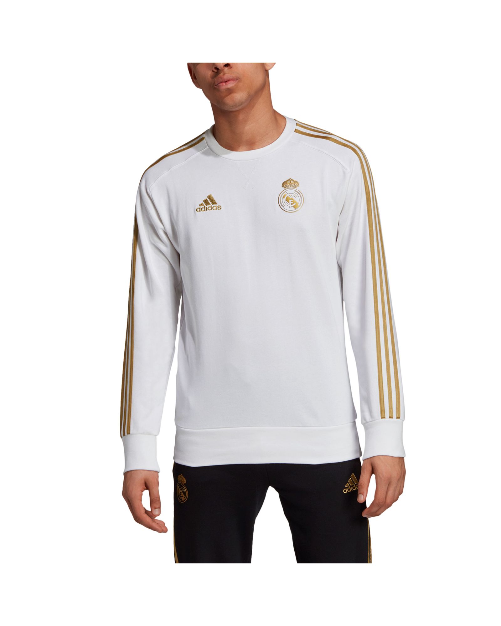 Sudadera de paseo de algodón adidas del Madrid