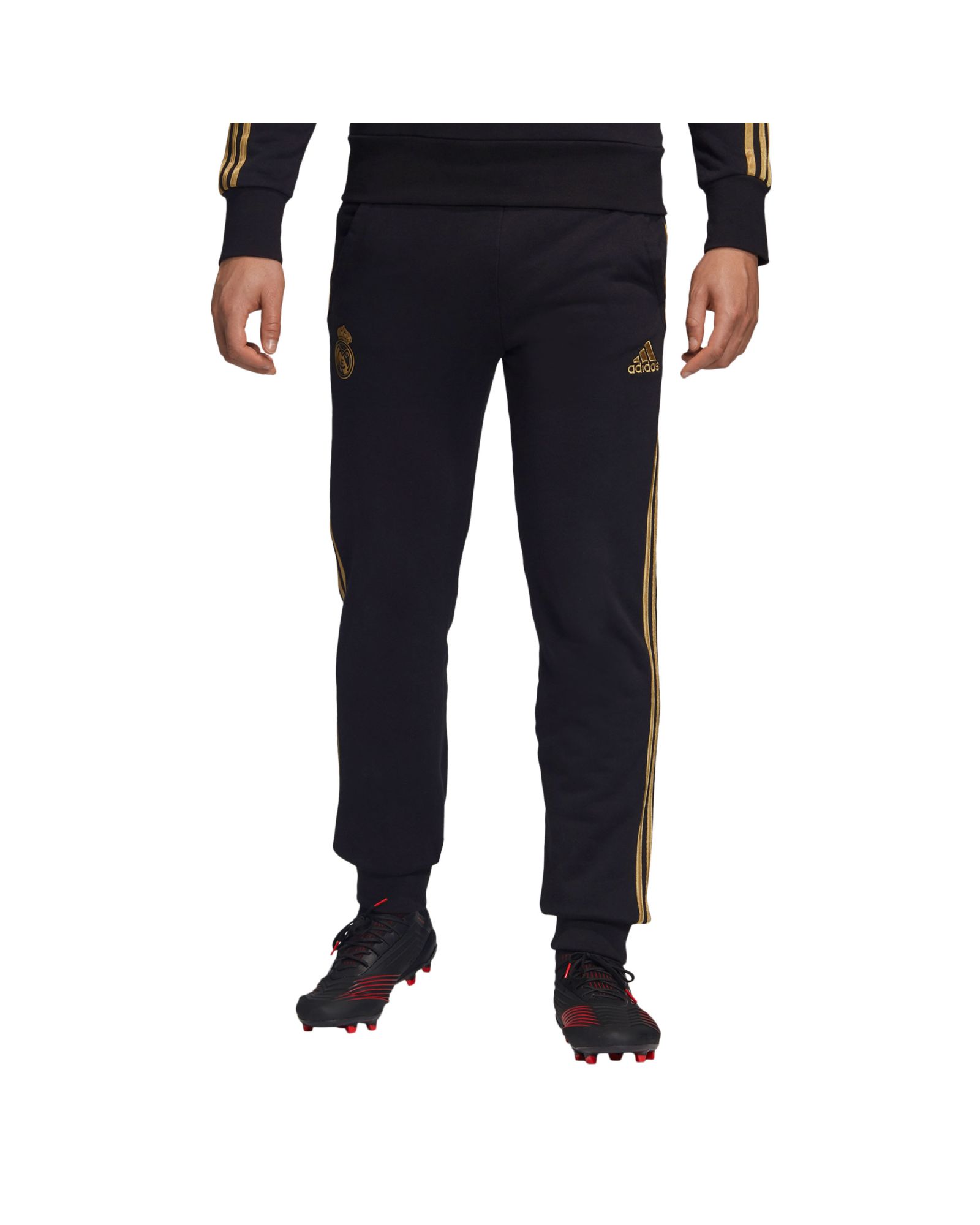 Pantalón Largo de Paseo Real Madrid 2019/2020 Negro Dorado - Fútbol Factory