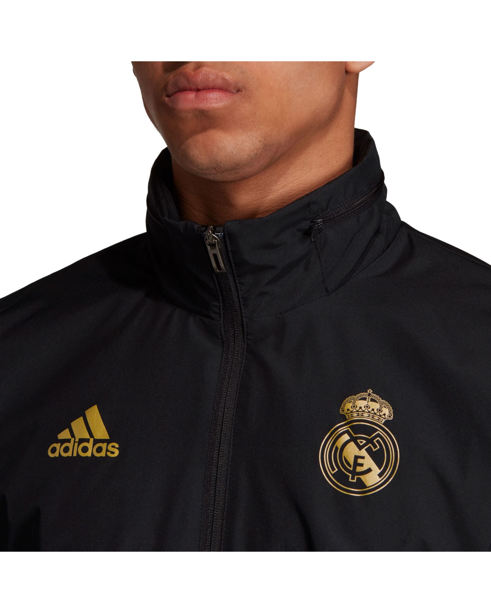 Chubasquero de Training Real Madrid 2019/2020 All Weather Negro - Fútbol Factory