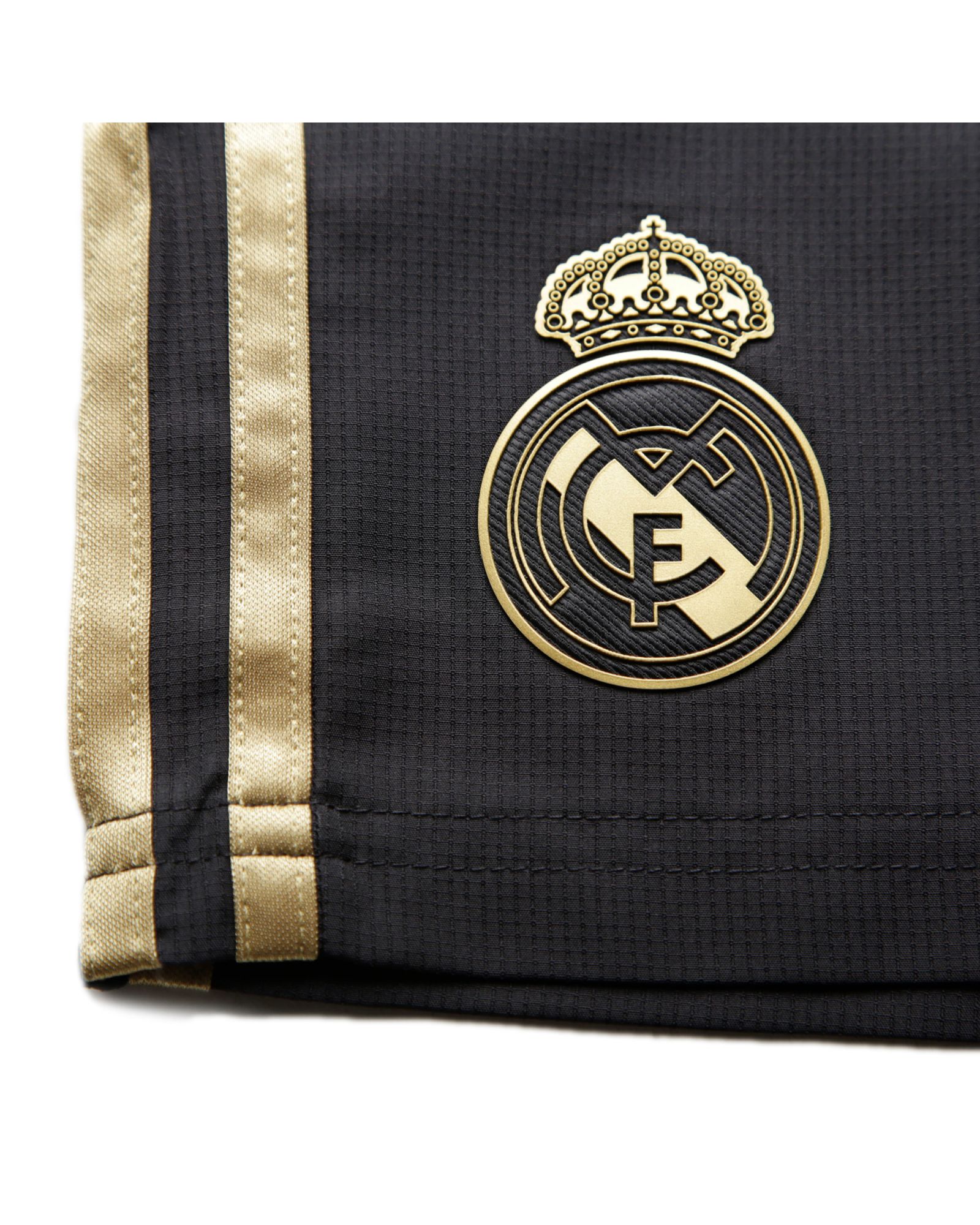 Pantalón Corto de Paseo Real Madrid 2019/2020 Negro Dorado - Fútbol Factory