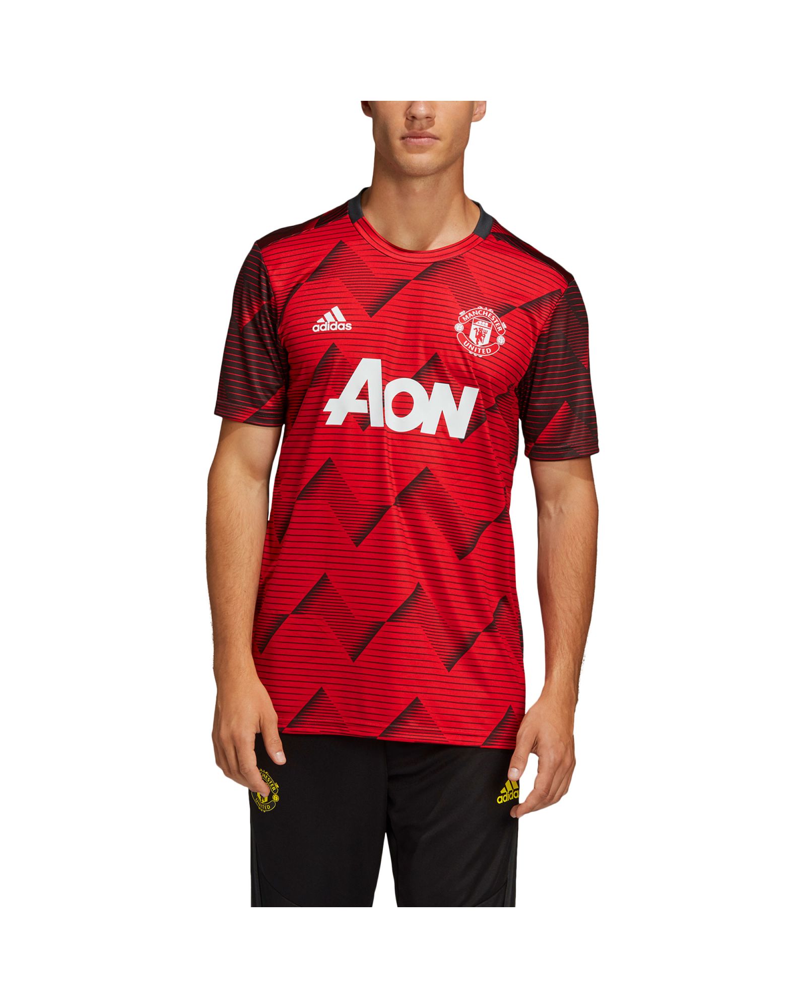 Camiseta Pre-Match Manchester United 2019/2020 Rojo Negro - Fútbol Factory