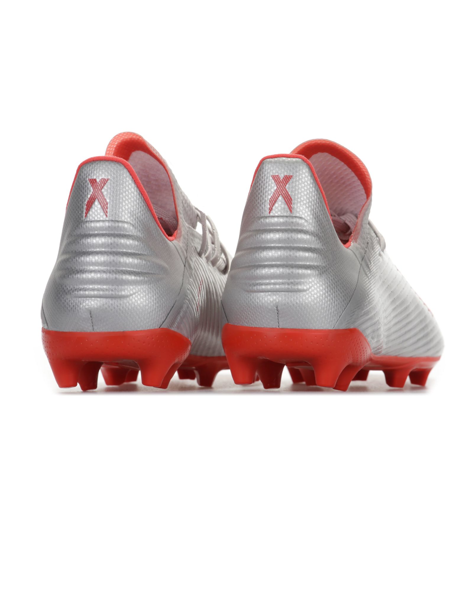 Botas de Fútbol X 19.1 FG Junior Plata Rojo - Fútbol Factory